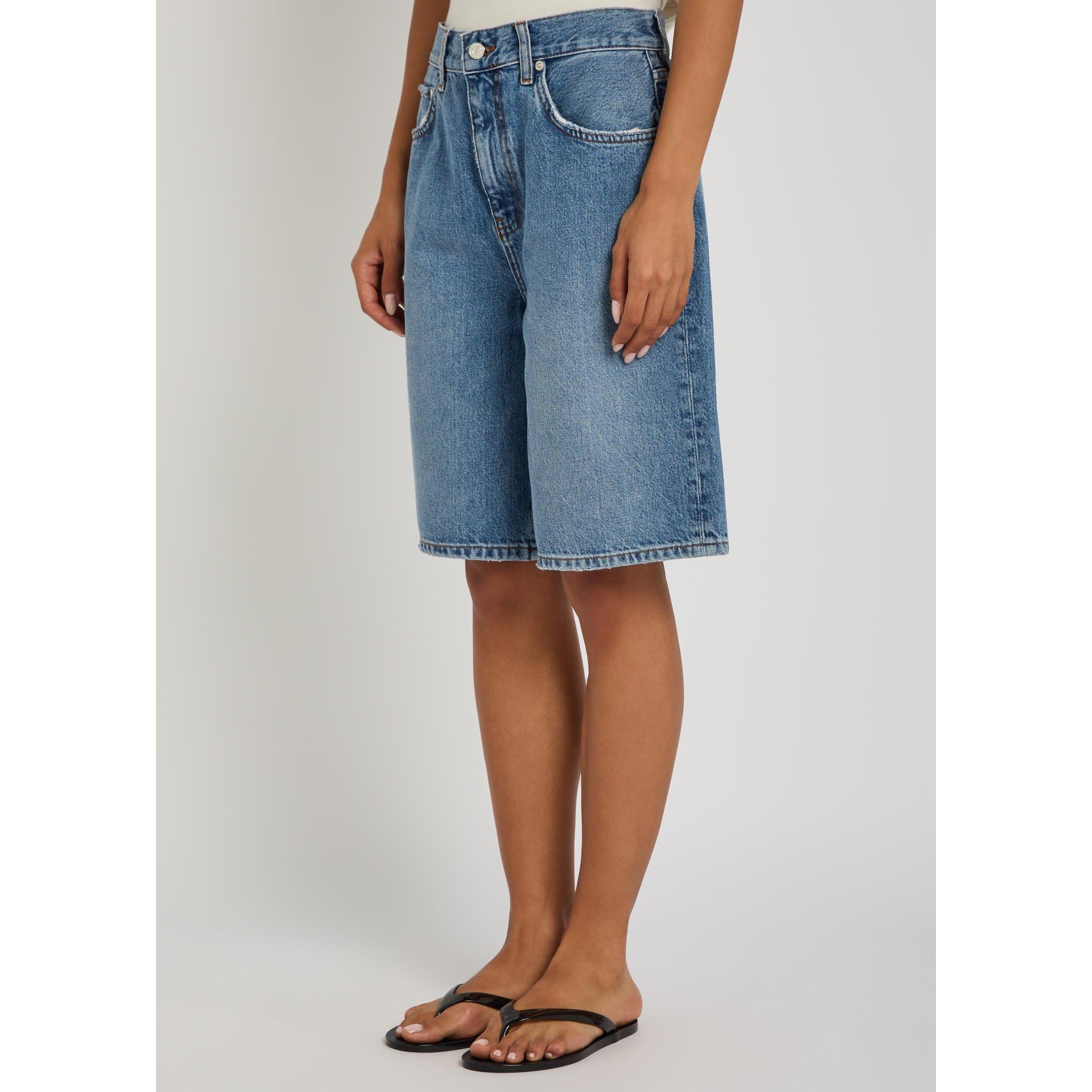 DENIM - Anine Bing - Women's Jasper Cotton Denim Shorts - 2