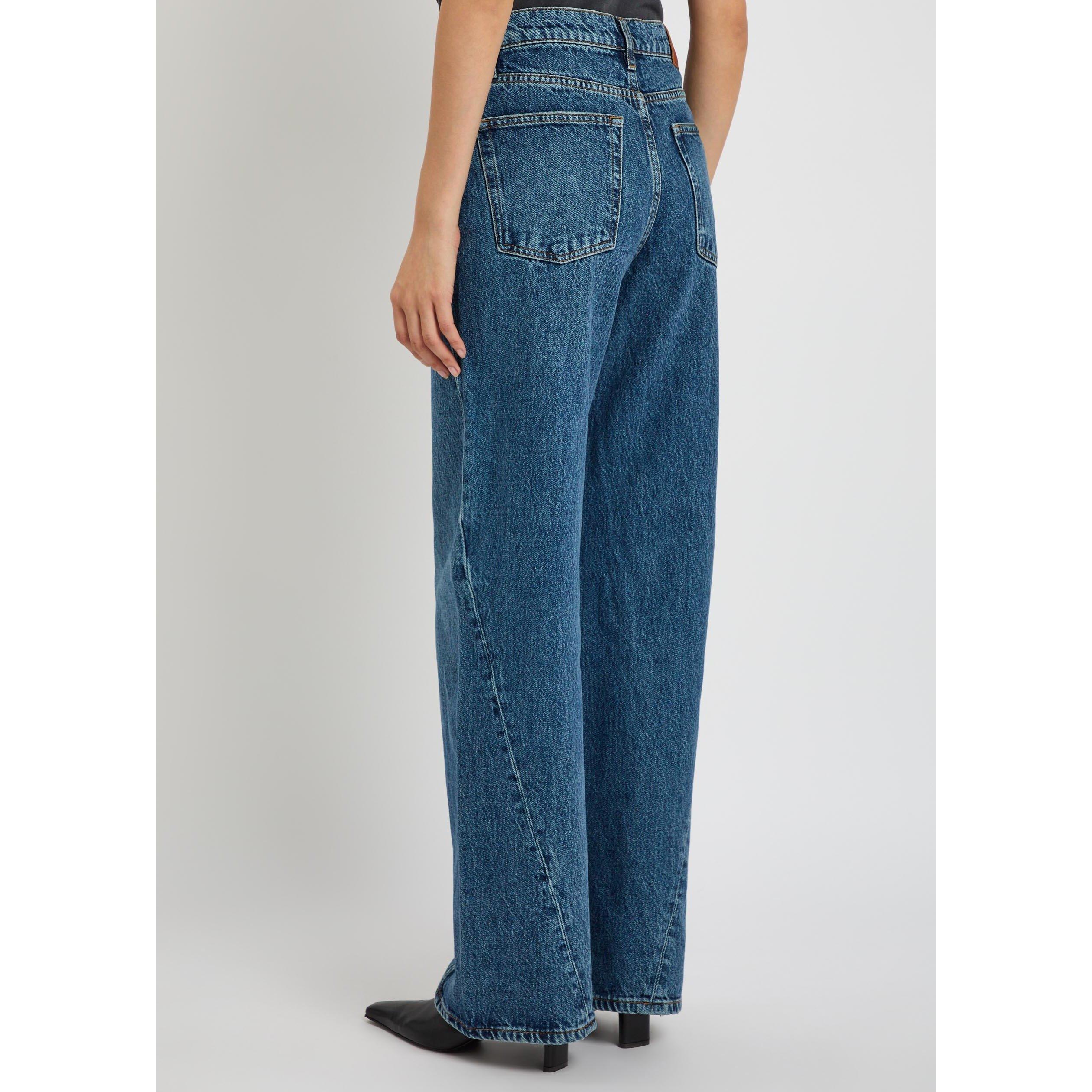 DENIM - Anine Bing - Women's Brie Wide-Leg Distressed Jeans - 3