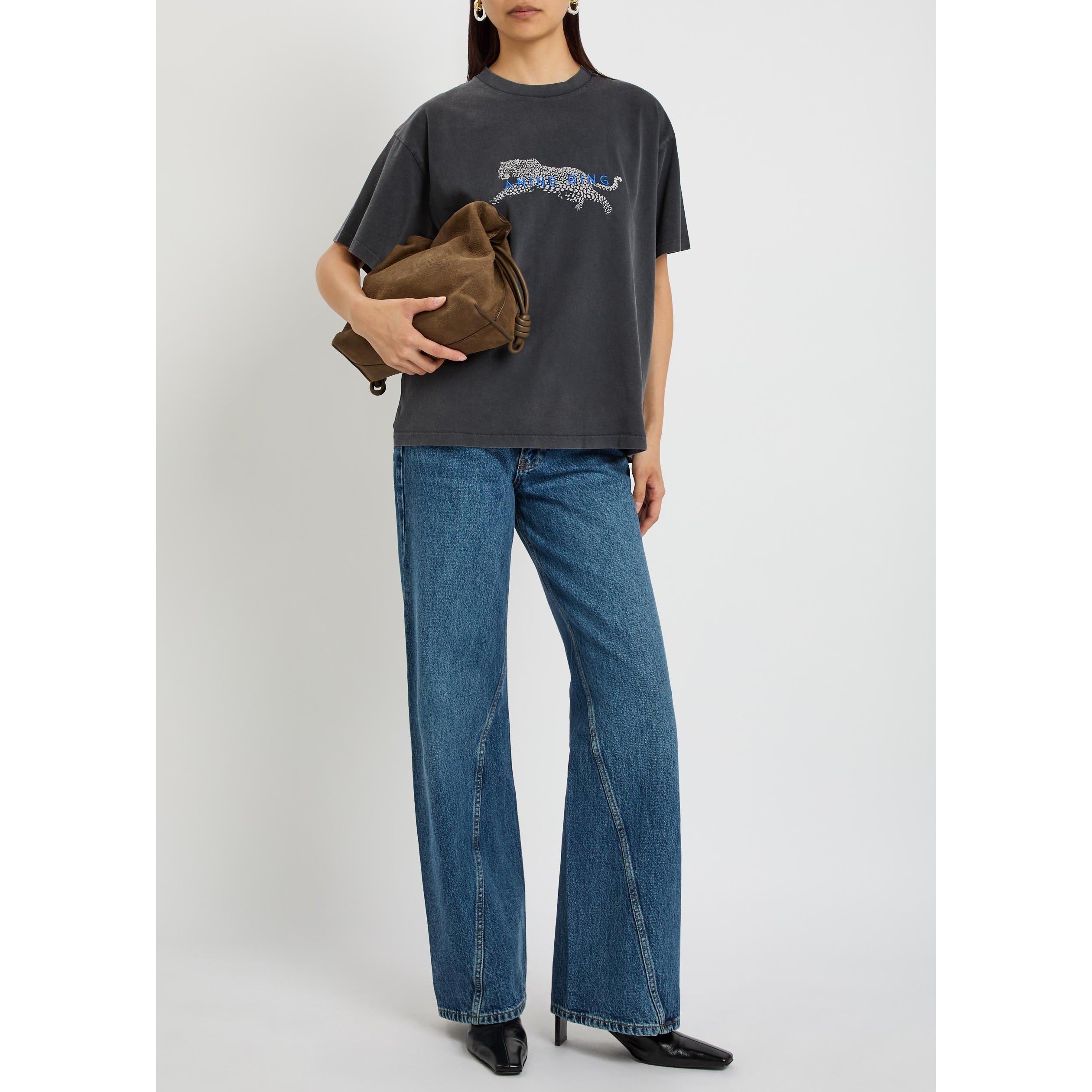 DENIM - Anine Bing - Women's Brie Wide-Leg Distressed Jeans - 5
