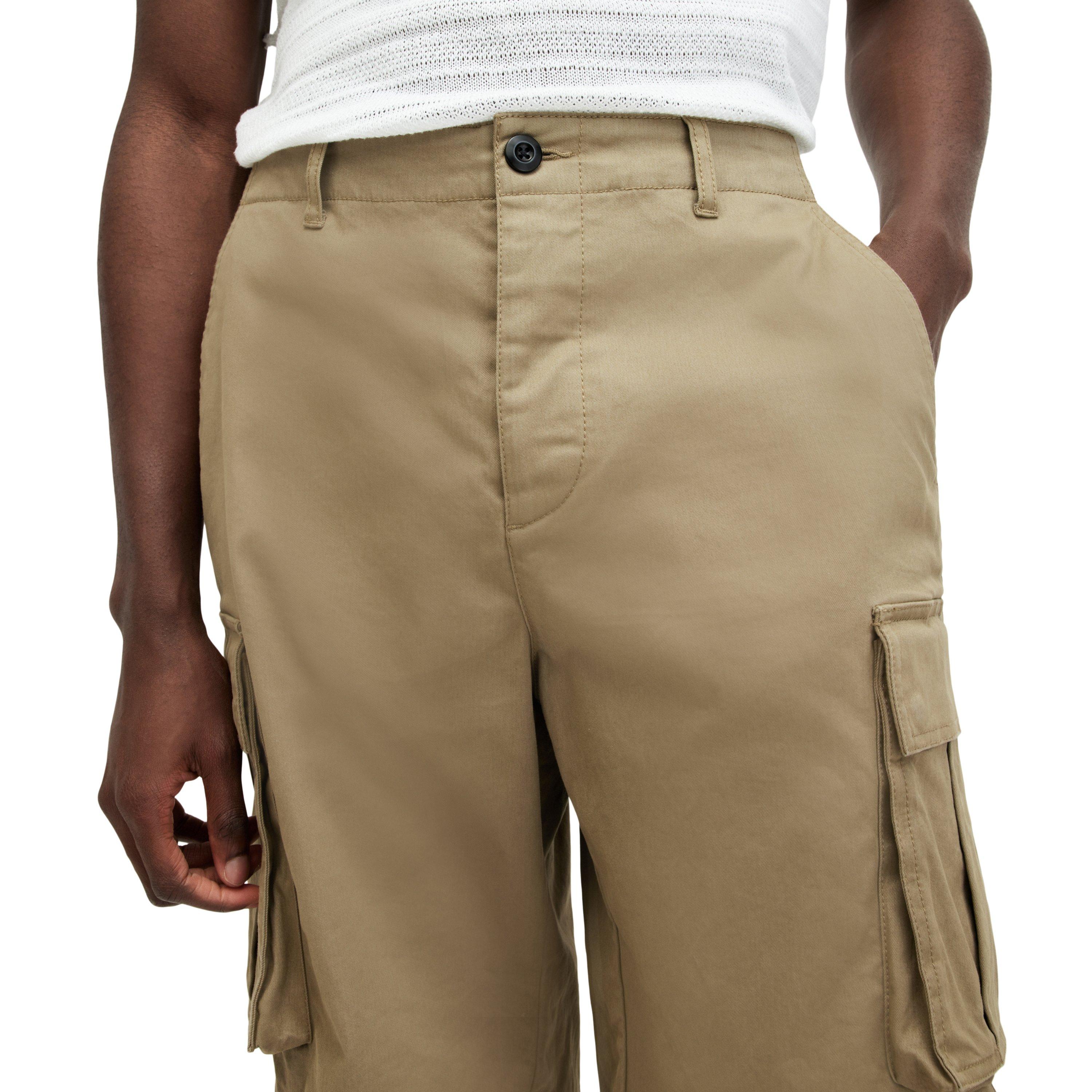 Khaki Green - AllSaints - Men's Slane Relaxed Fit Cargo Shorts - 4