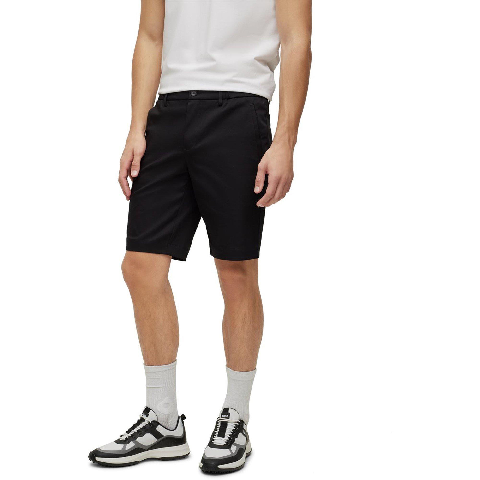 Black 001 - Boss - Men's S-Liem Knee Length Cotton Blend Shorts - 2
