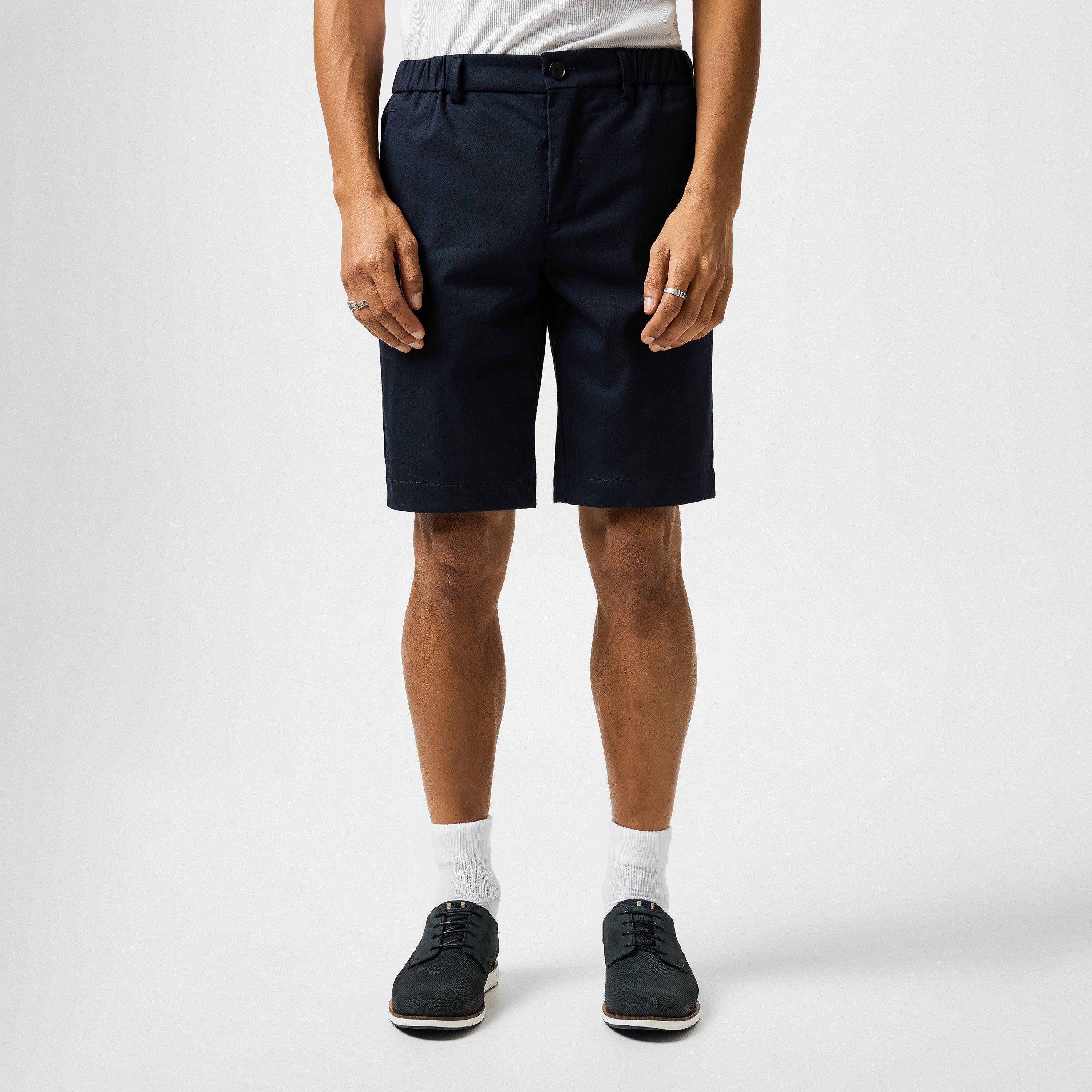 Dark Blue 402 - Boss - Men's S-Liem Knee Length Cotton Blend Shorts - 1