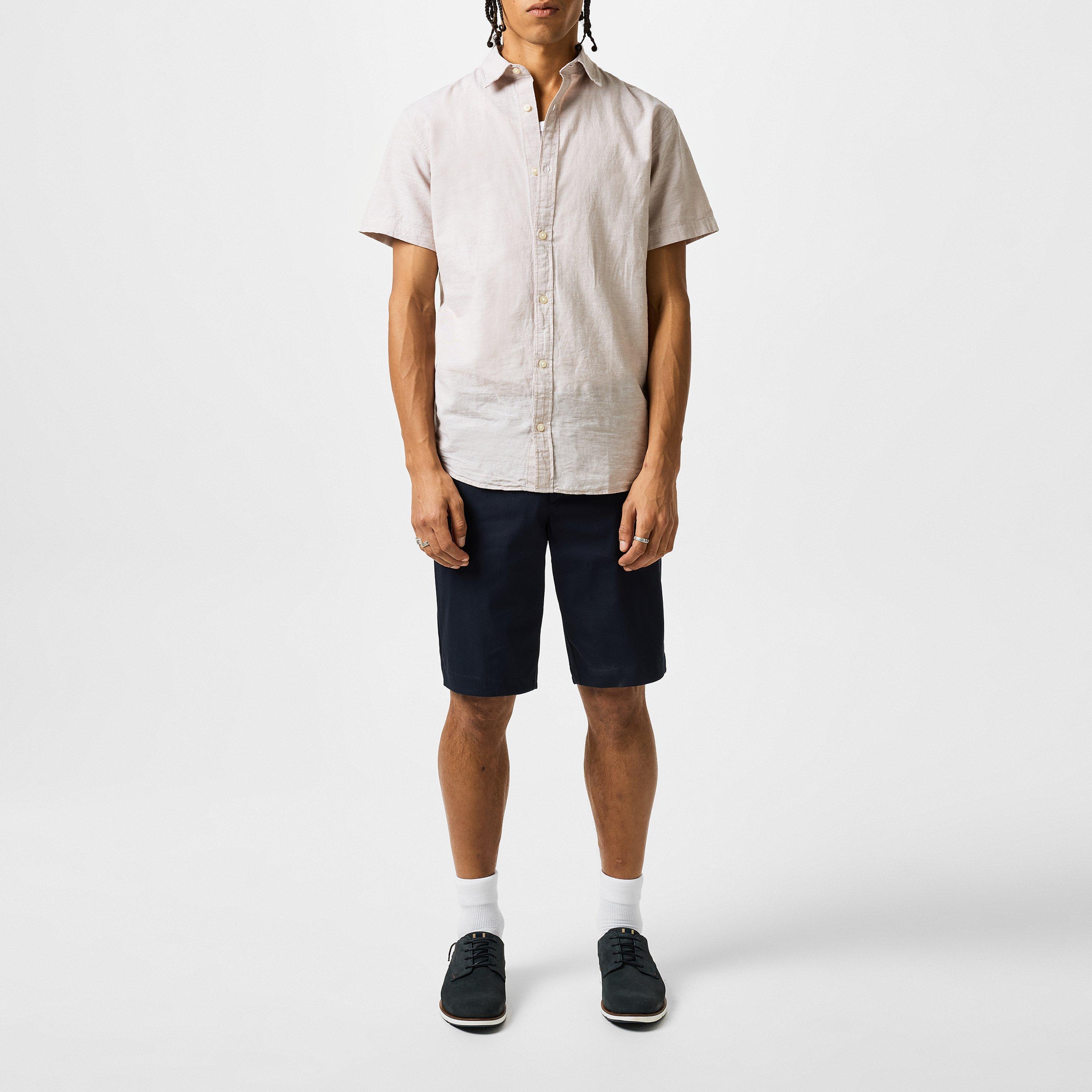 Dark Blue 402 - Boss - Men's S-Liem Knee Length Cotton Blend Shorts - 4