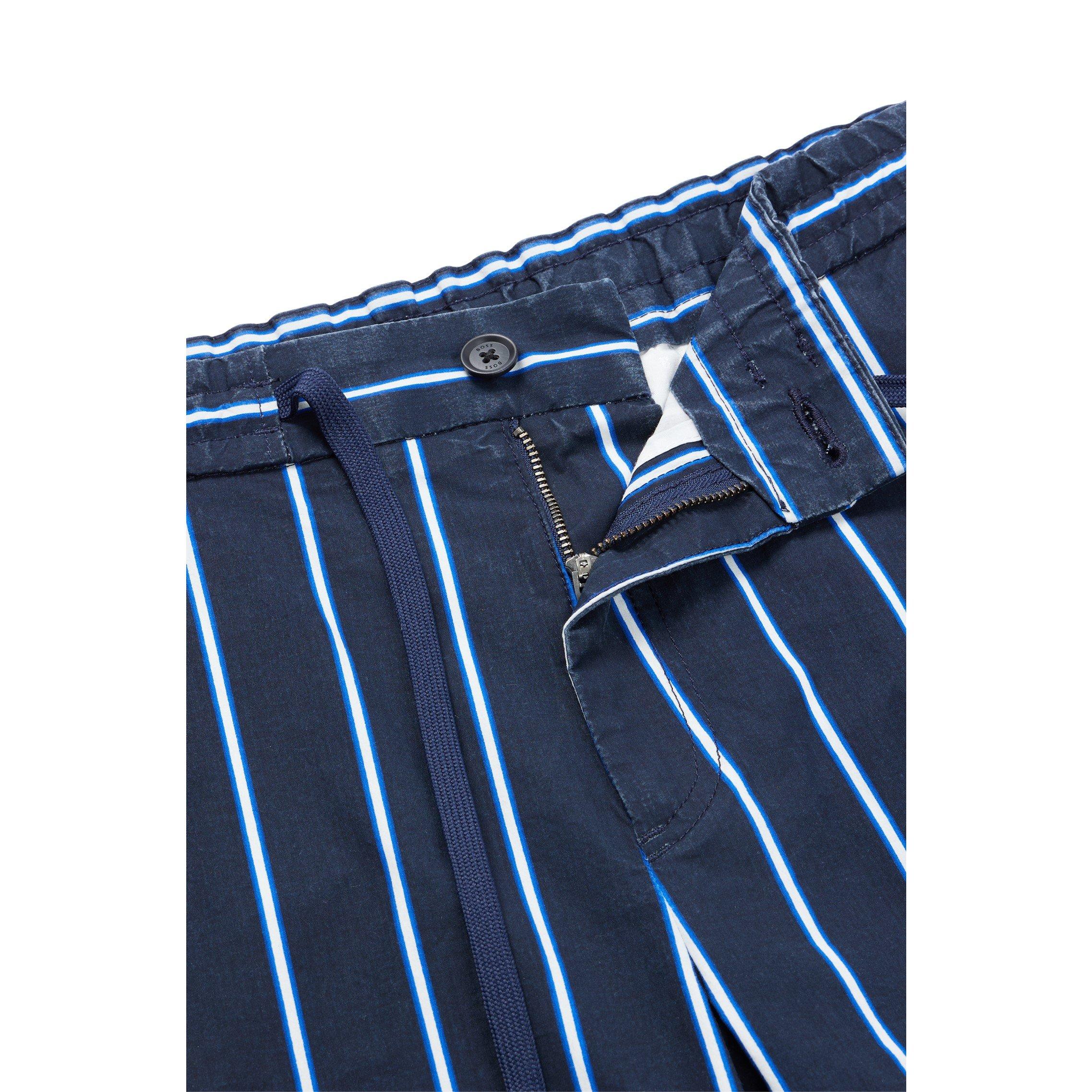 Dark Blue 405 - Boss - Men's Kacey DS Striped Pattern Shorts - 6
