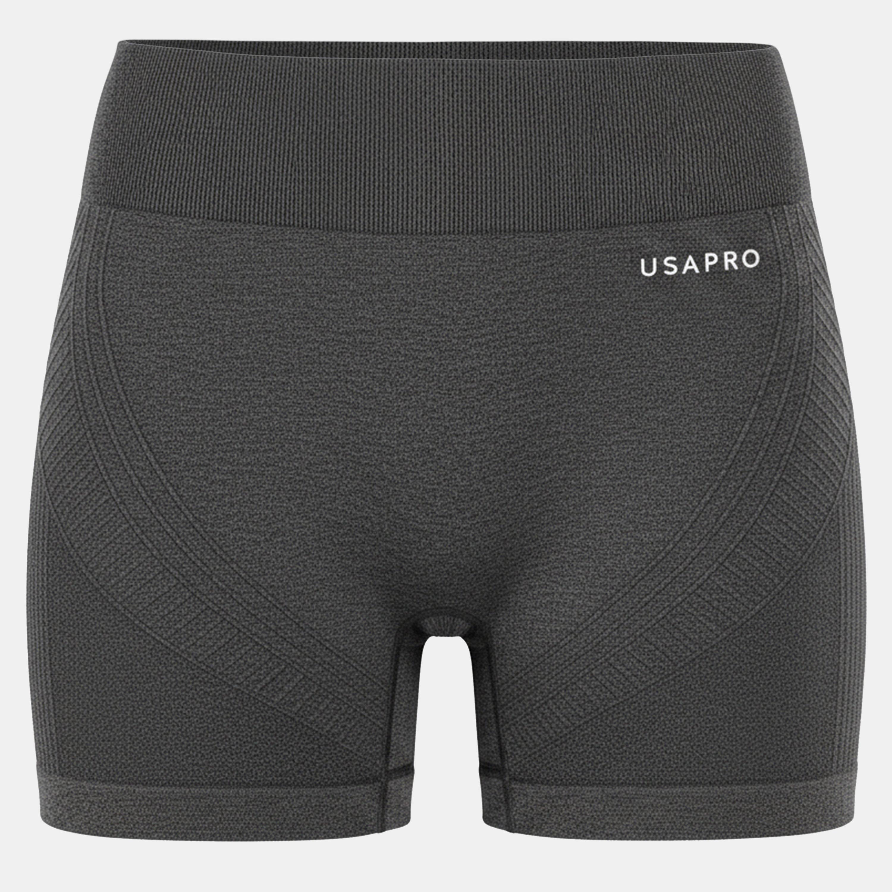 Usa Pro Girls Junior Seamless Short - Charcoal - 9-10 Yrs
