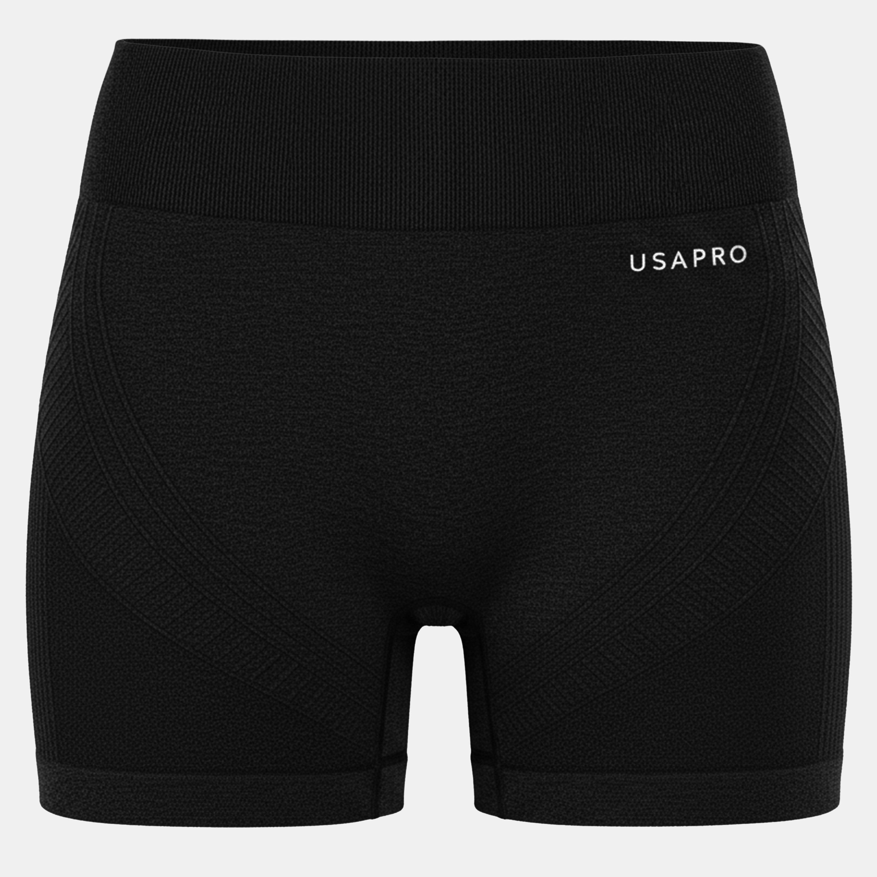 Black - USA Pro - Junior Seamless Short - 1
