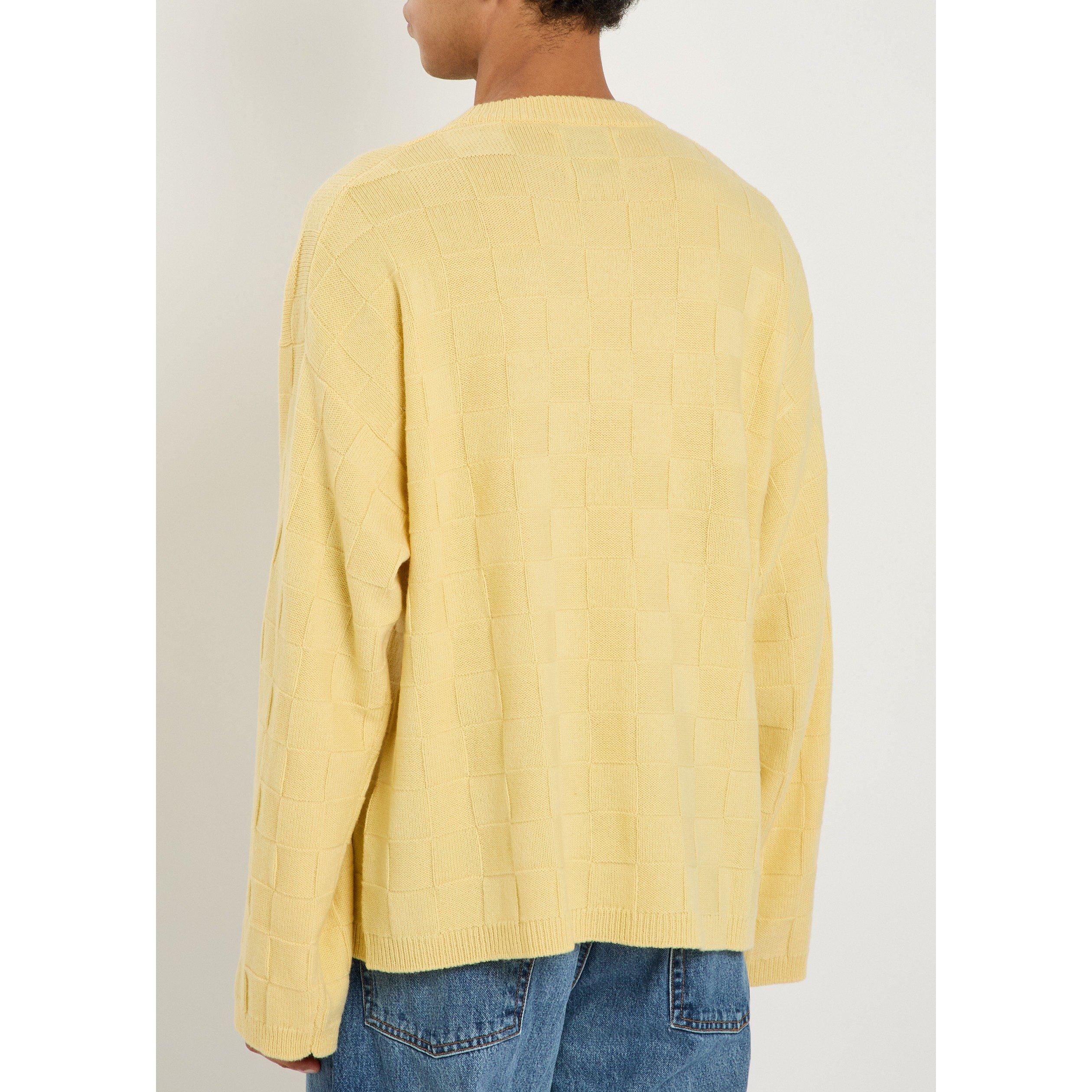 YELLOW - The Elder Statesman - TES CULVER CHECK SWEATER - 3