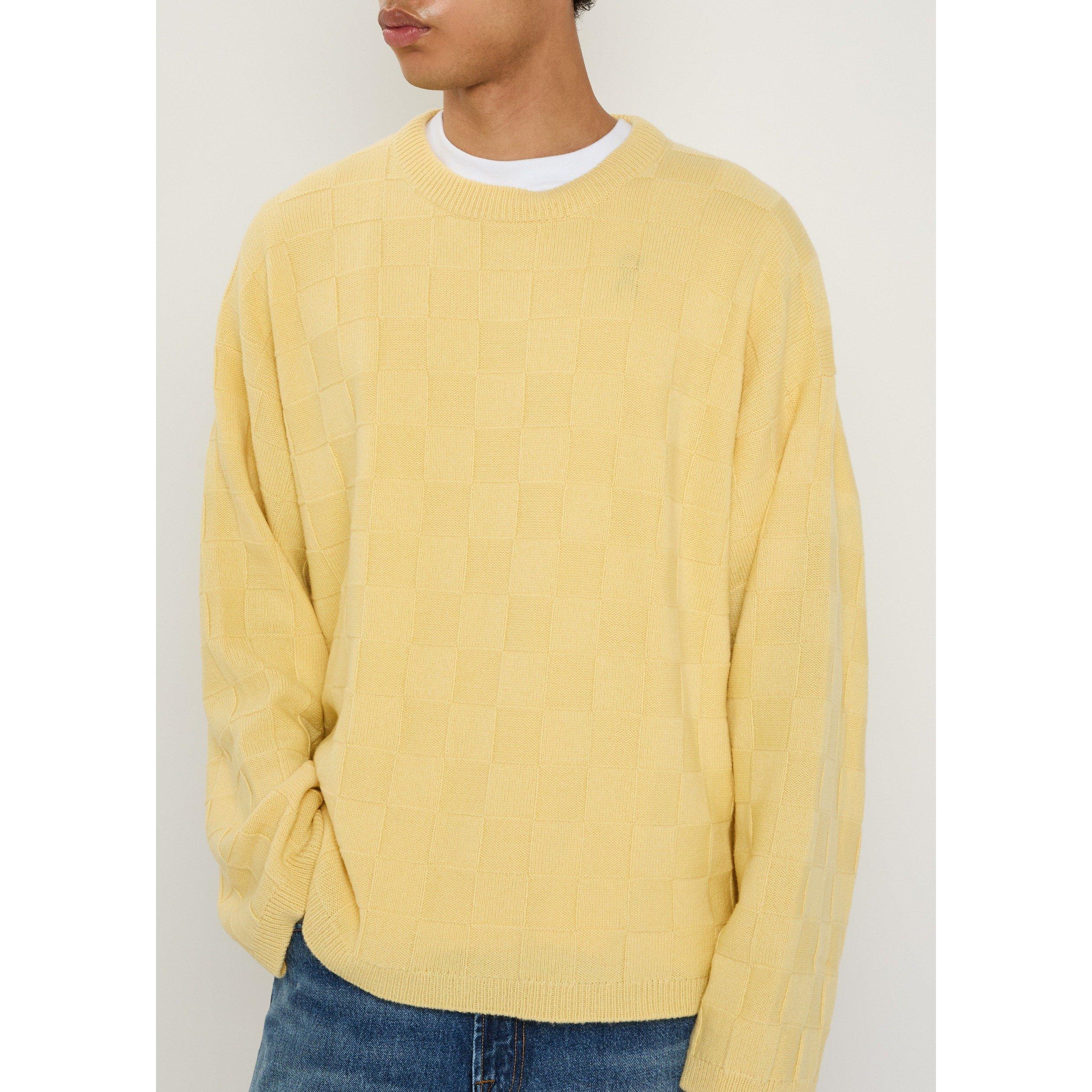 YELLOW - The Elder Statesman - TES CULVER CHECK SWEATER - 4