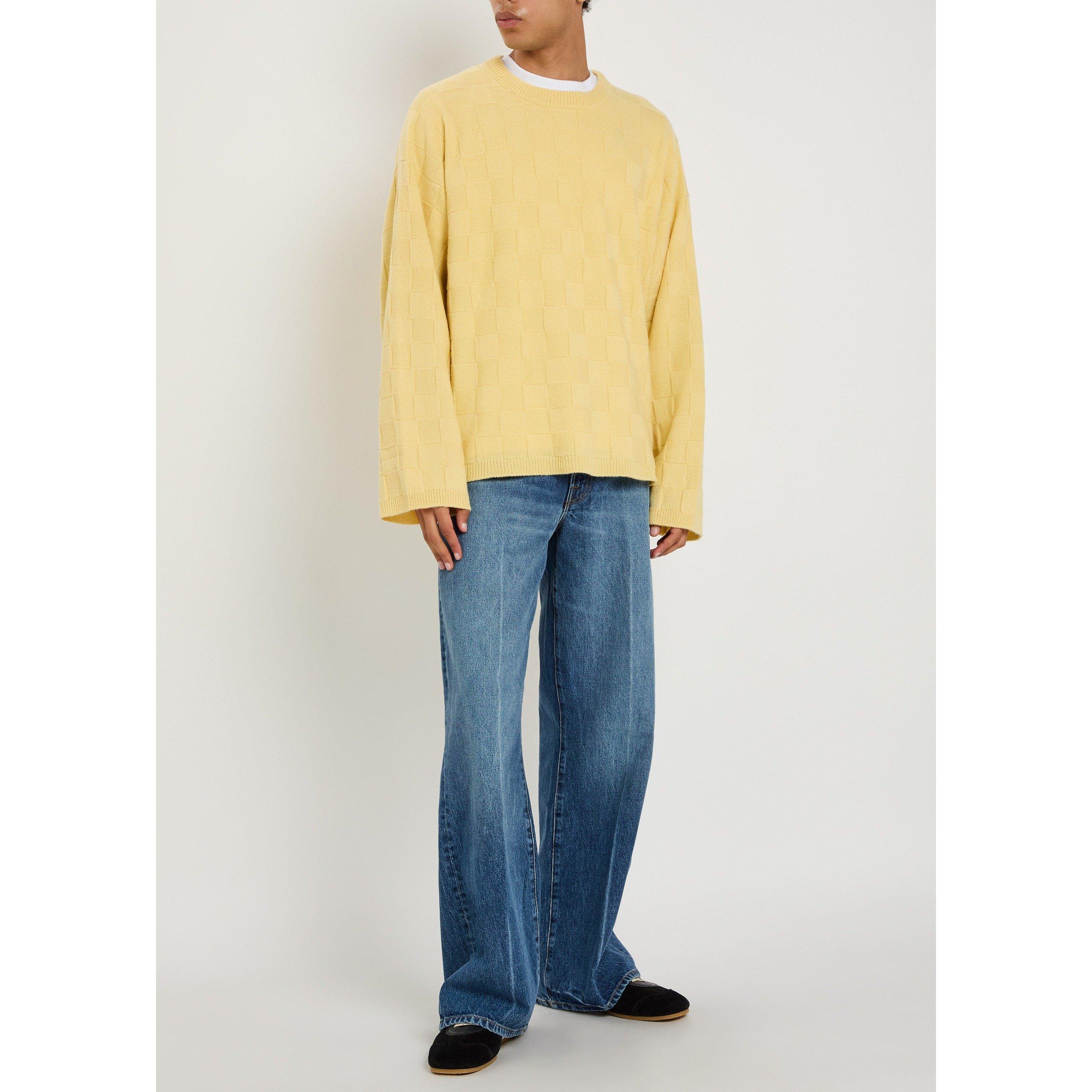 YELLOW - The Elder Statesman - TES CULVER CHECK SWEATER - 5