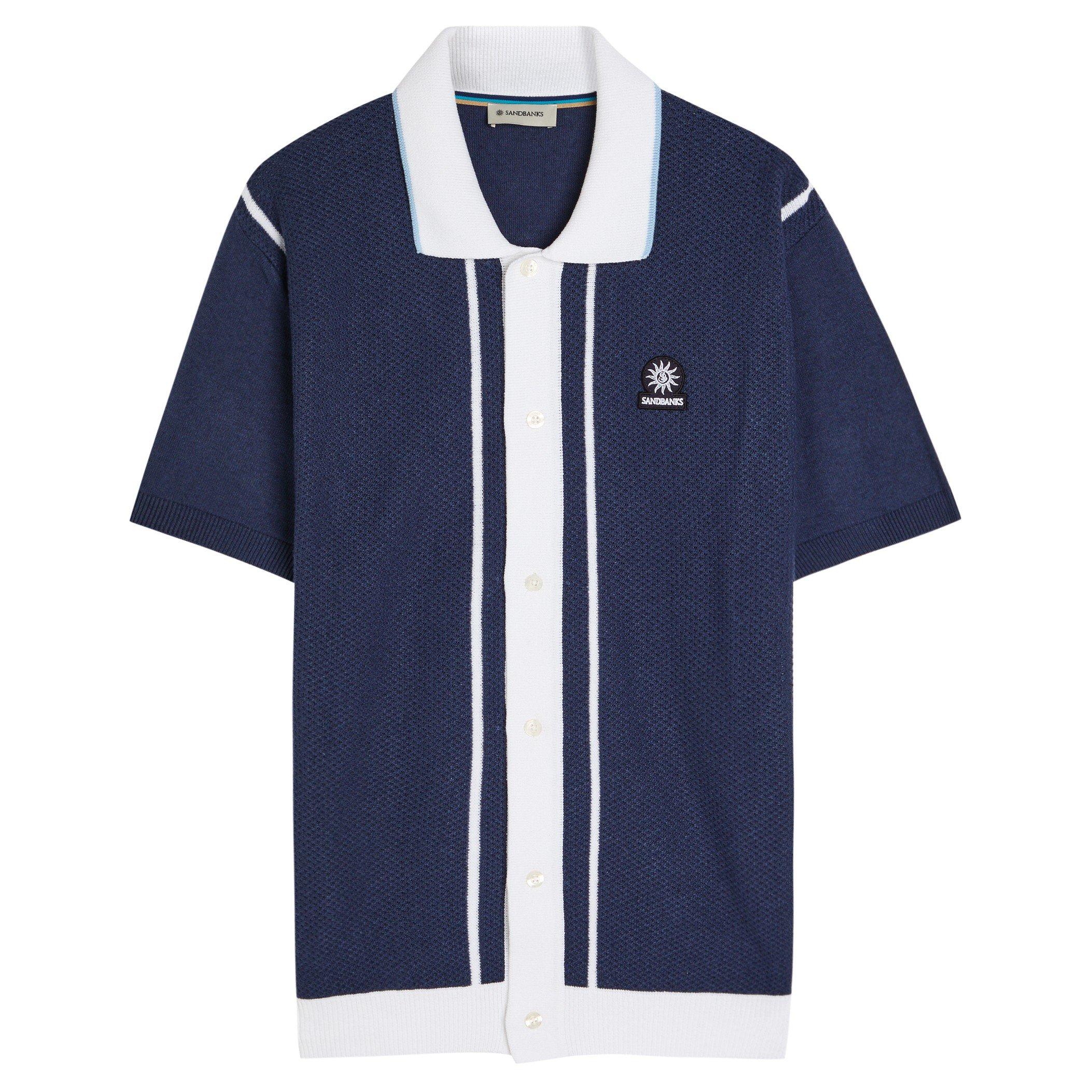 NAVY AND OTHER - Sandbanks - SB KNIT SHRT SS STRPE
