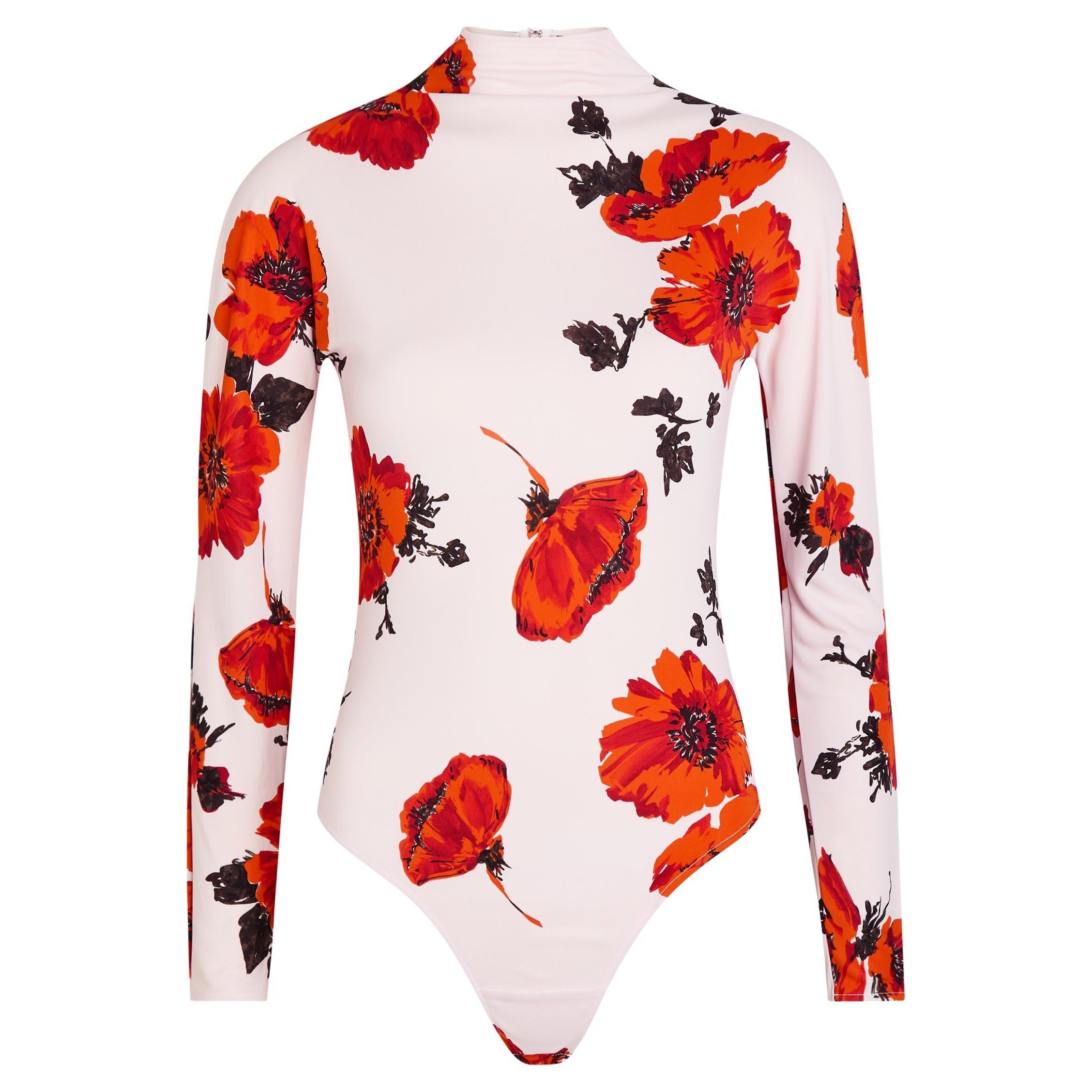 RED AND OTHER - Alaia - SECONDSKIN BODY JERSEY PRINT