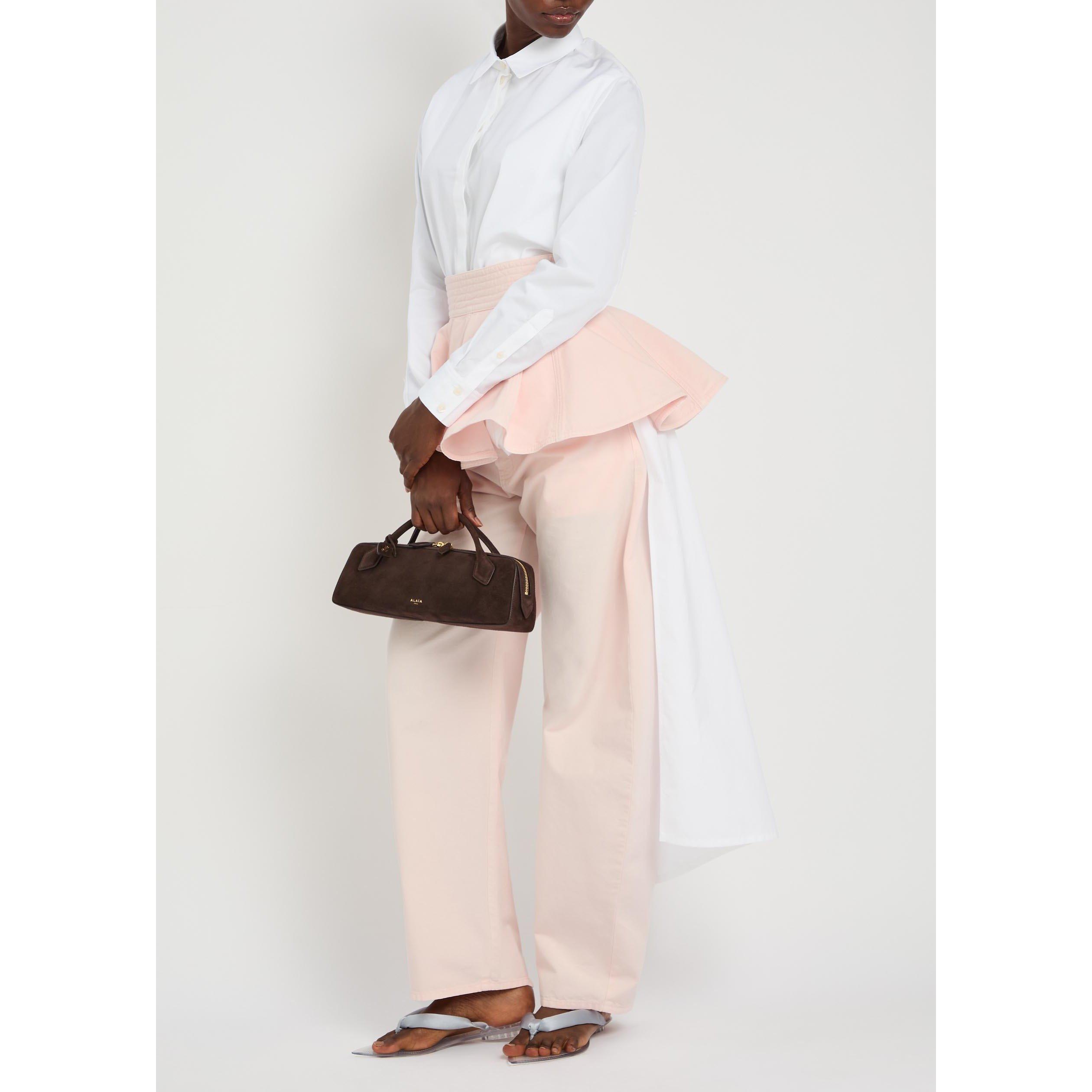 LIGHT PINK - Alaia - ROUND PANTS TINTED DENIM - 5