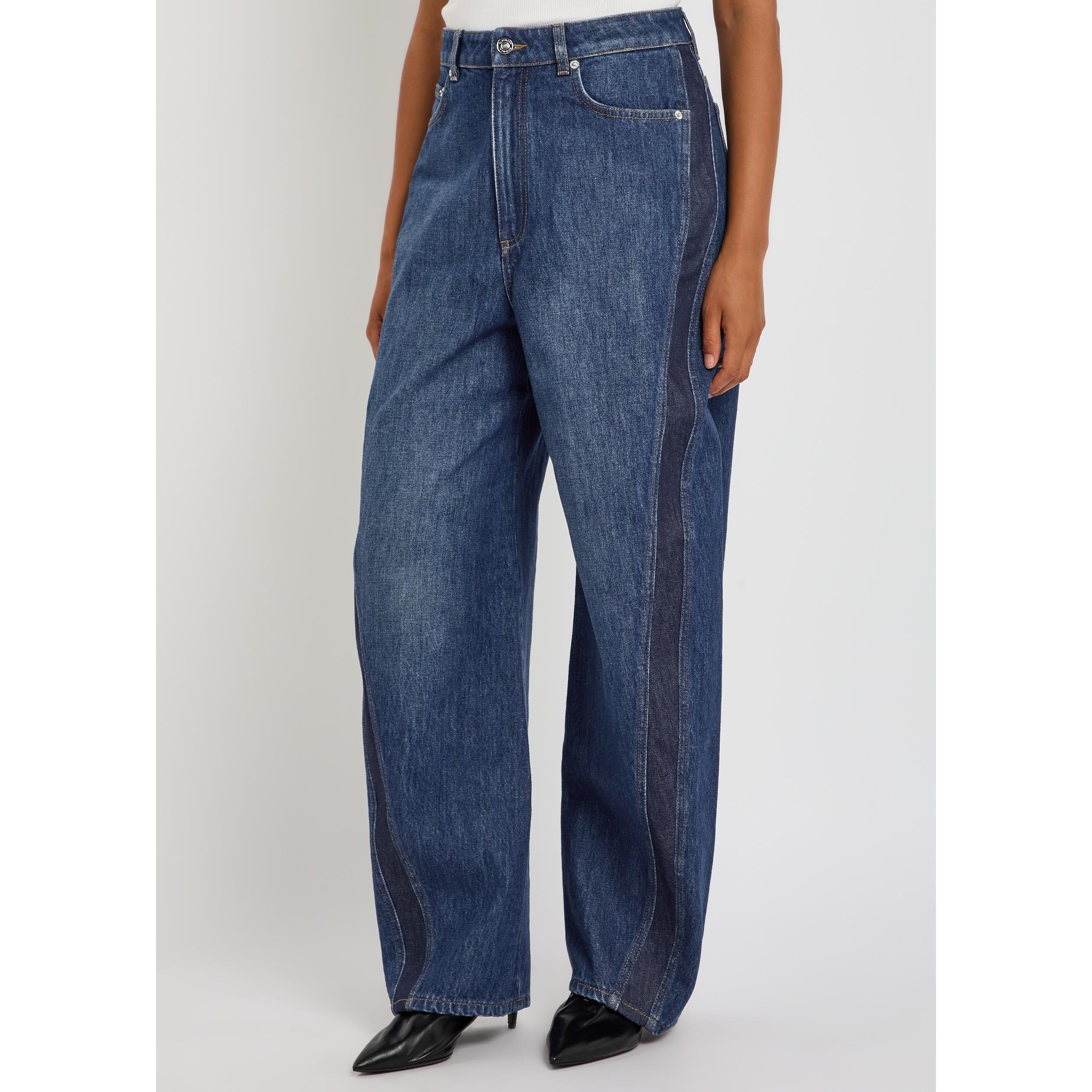 MID BLU - GIVENCHY - Women's Cocoon Denim Bands Jeans - 2