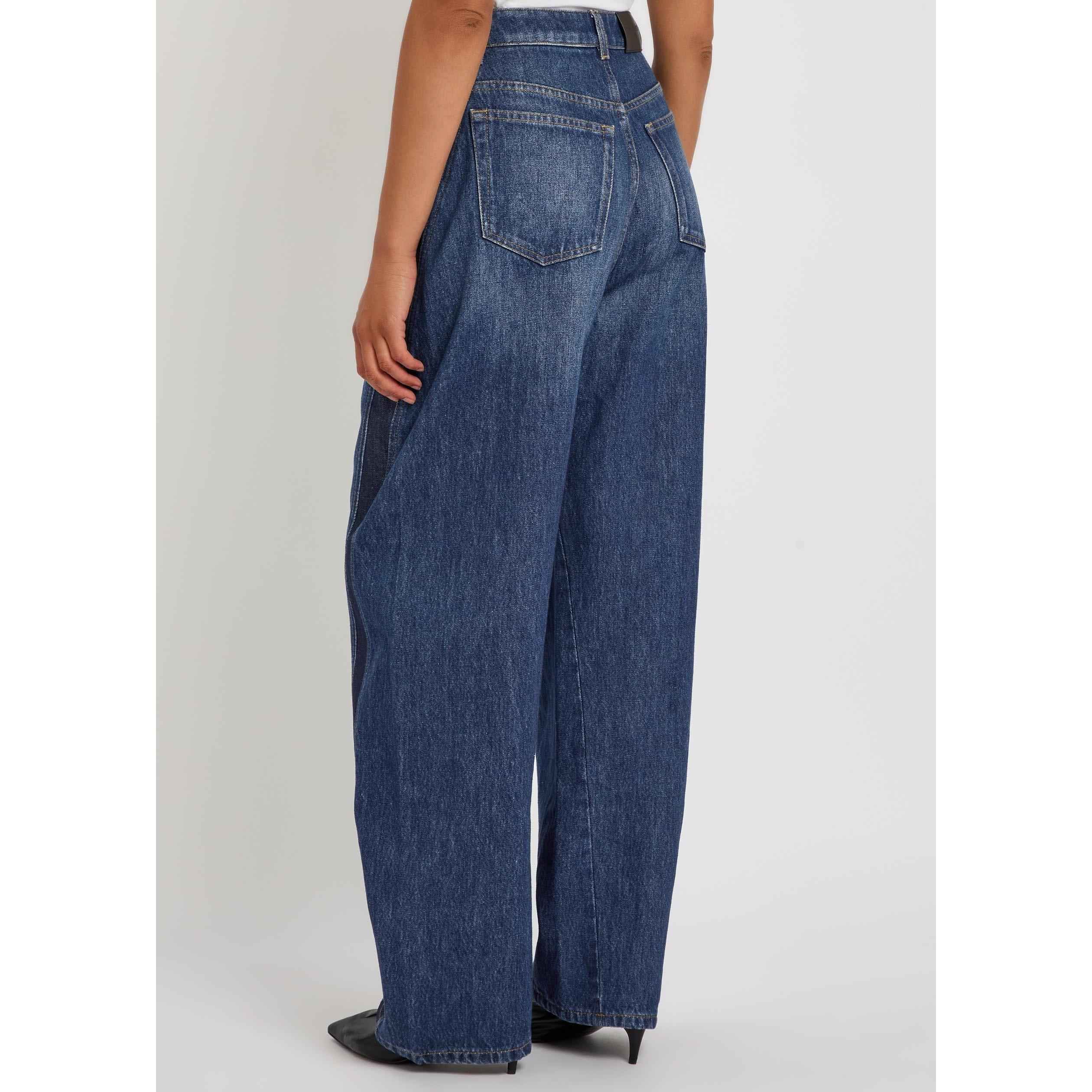 MID BLU - GIVENCHY - Women's Cocoon Denim Bands Jeans - 3
