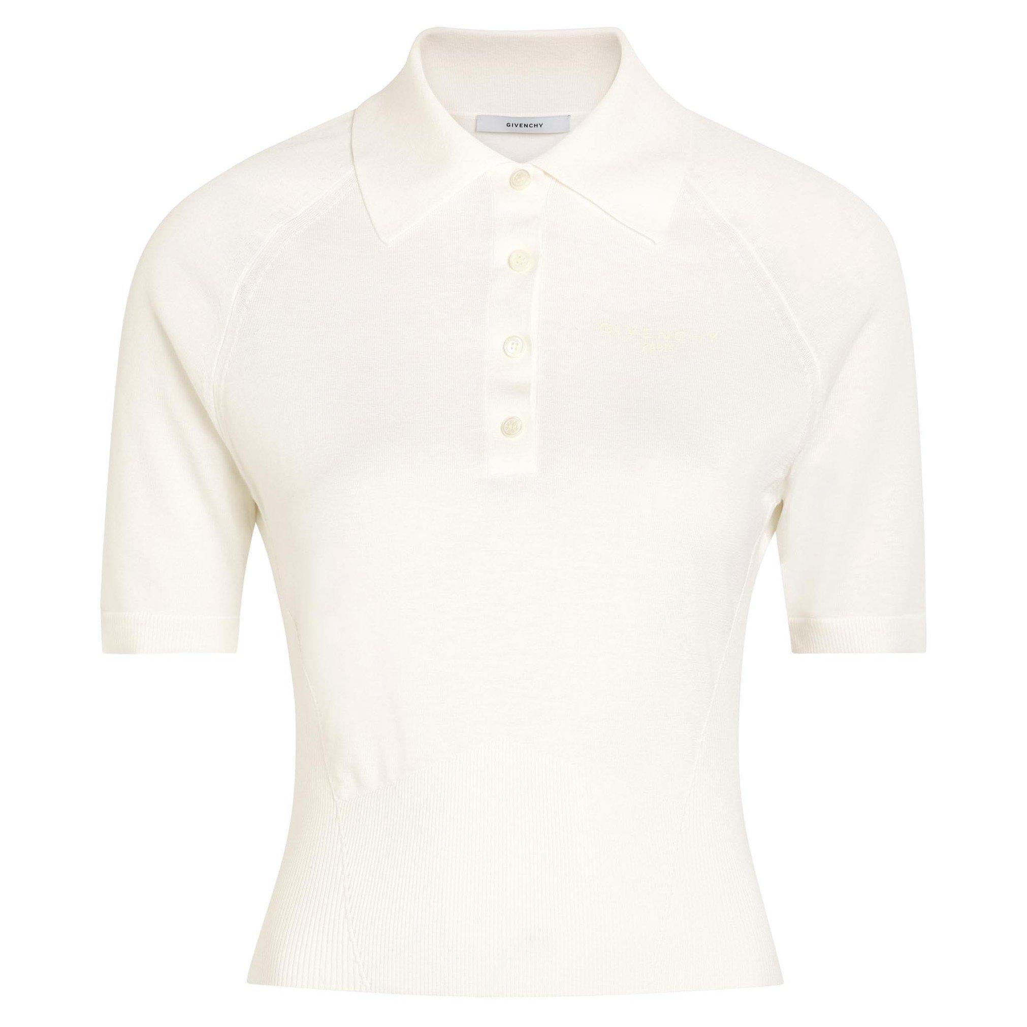 IVORY - GIVENCHY - CROPPED SHORT SLEEVE POLO - 1