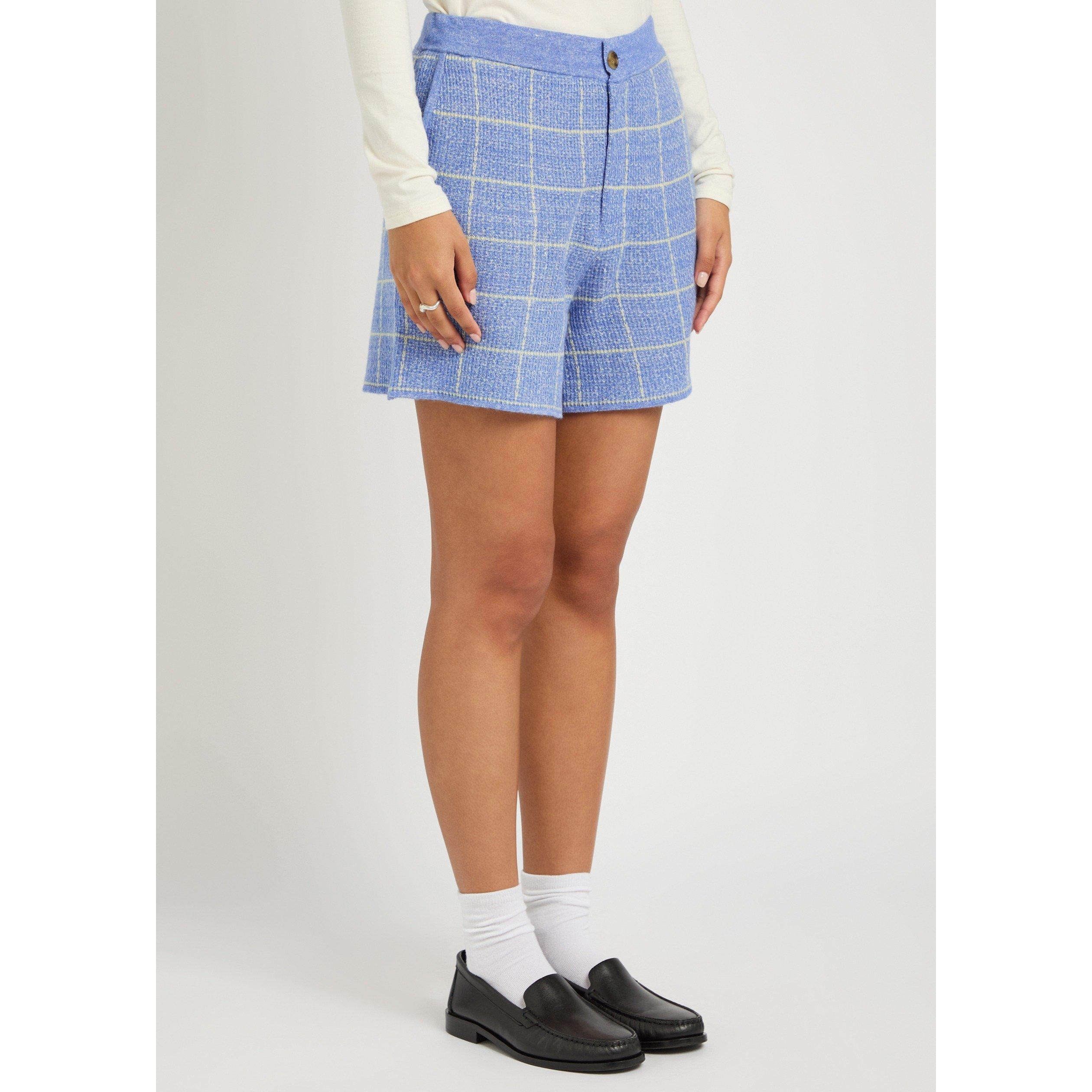 LIGHT BLUE - Guest in Residence - PLAID SHORT - 2