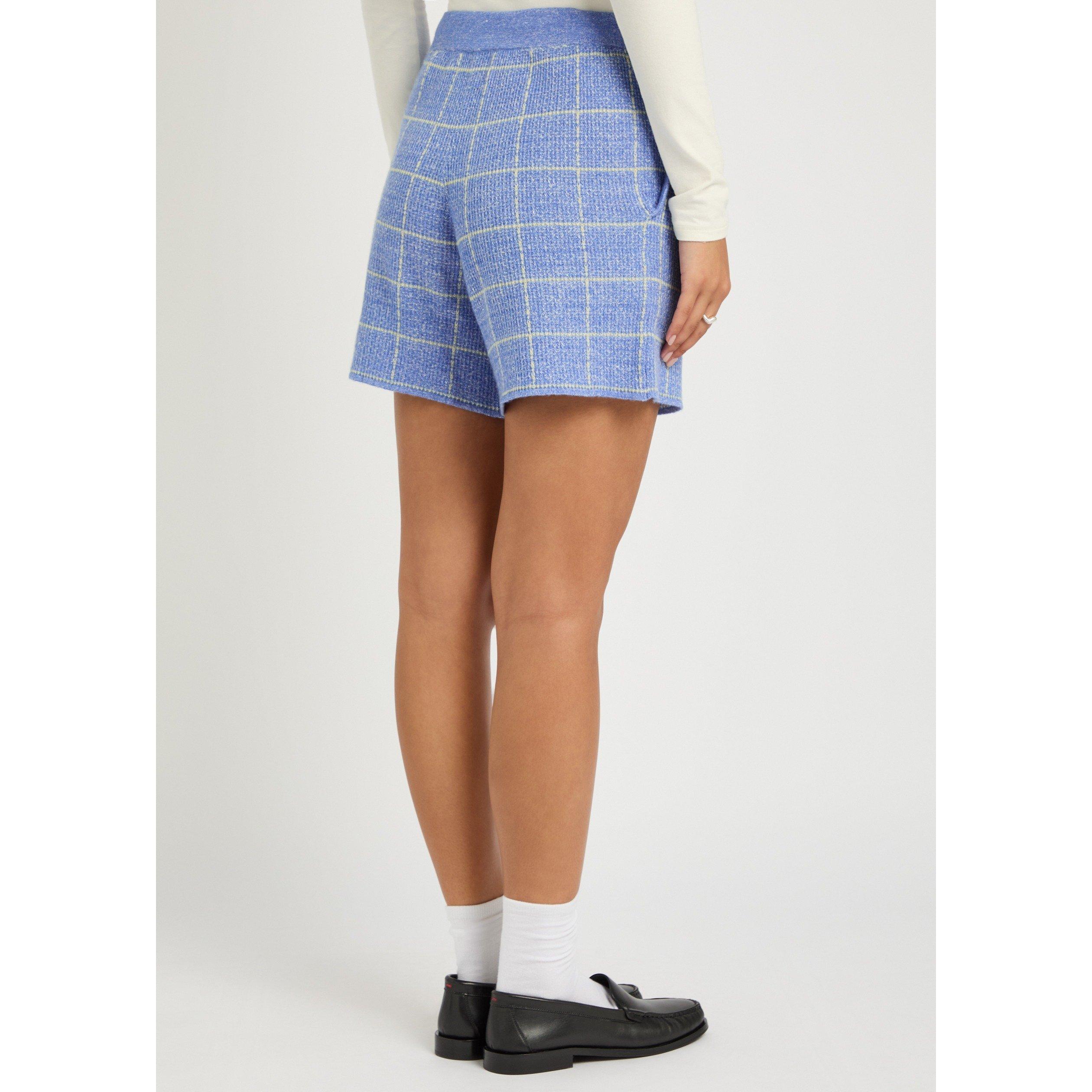 LIGHT BLUE - Guest in Residence - PLAID SHORT - 3