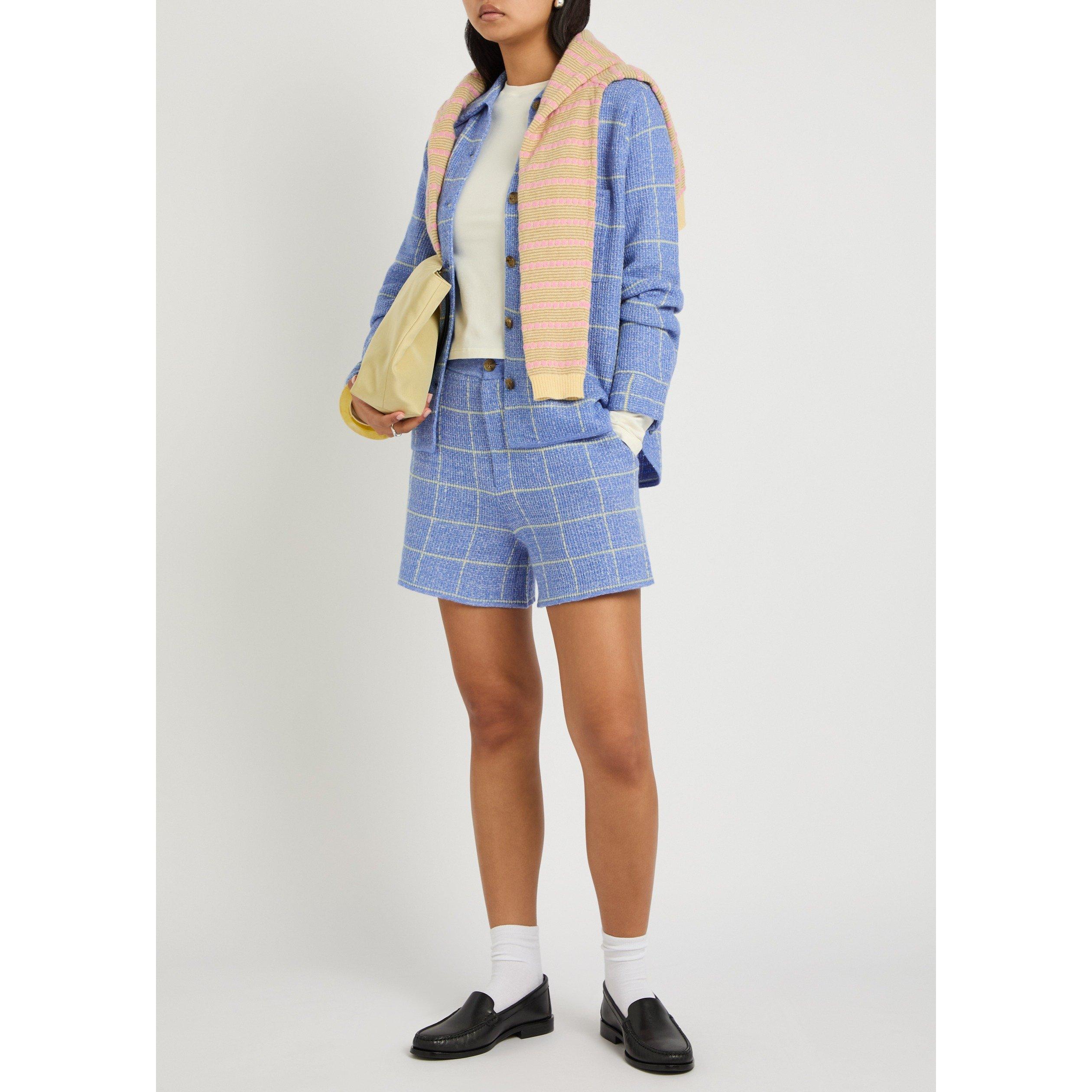 LIGHT BLUE - Guest in Residence - PLAID SHORT - 5