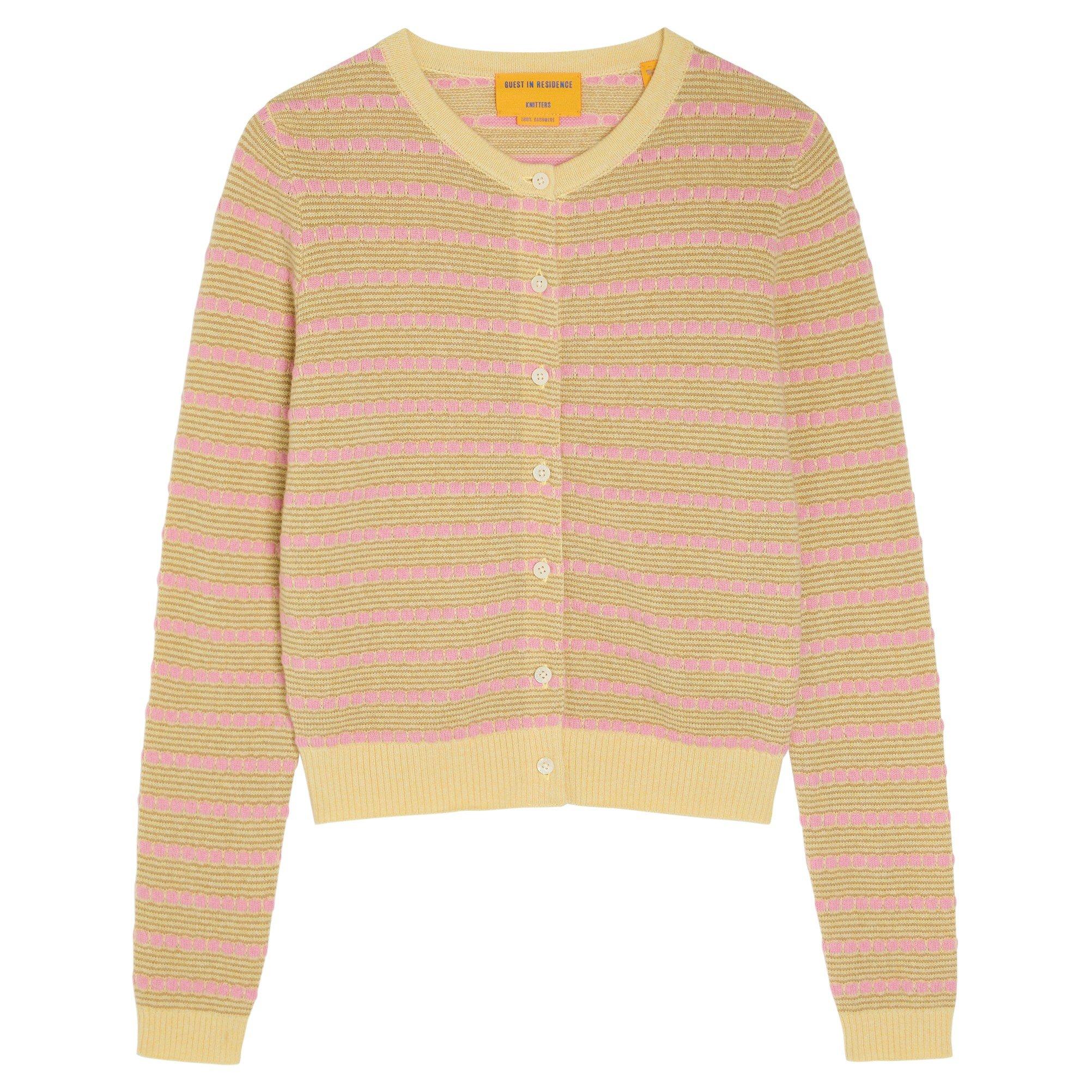 YELLOW AND OTHE - Guest in Residence - PEBBLE STRIPE JANE CARDIGAN