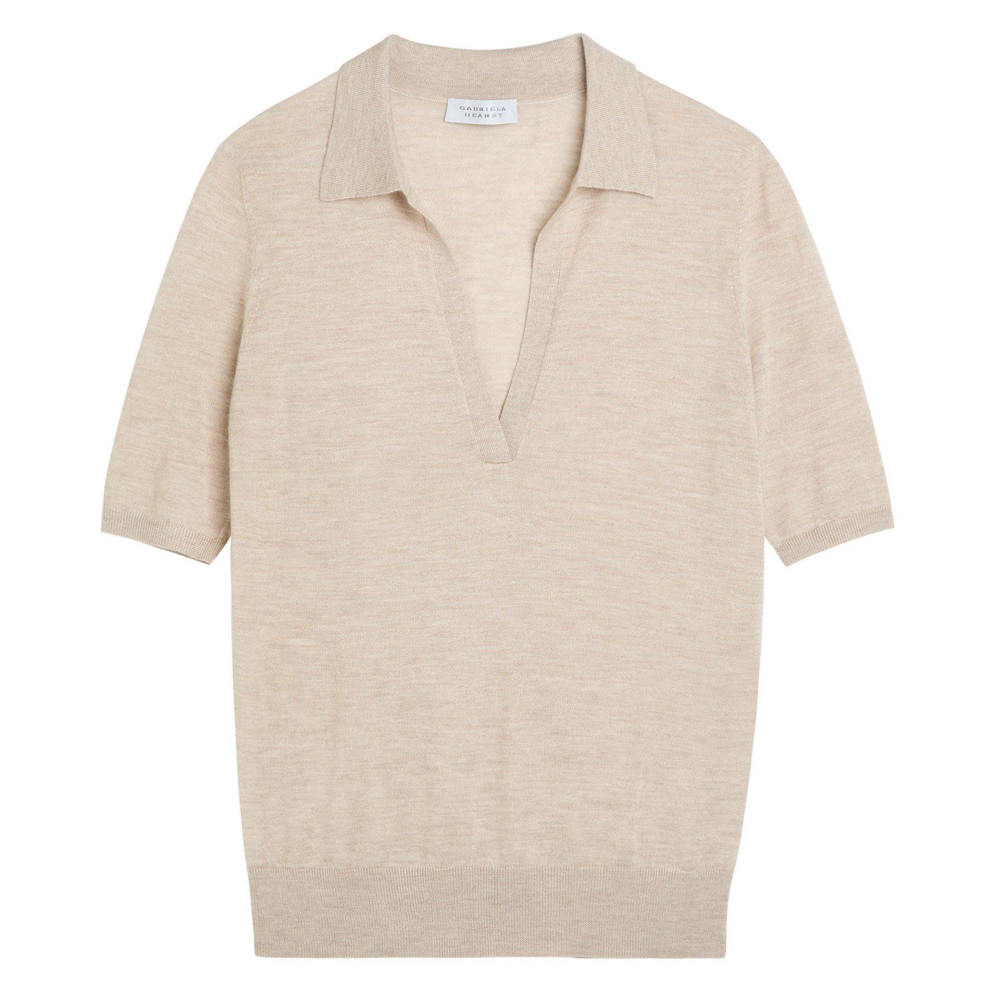 Gabriela Hearst Women's Frank Cashmere Short-Sleeve Slim-Fit Polo Shirt