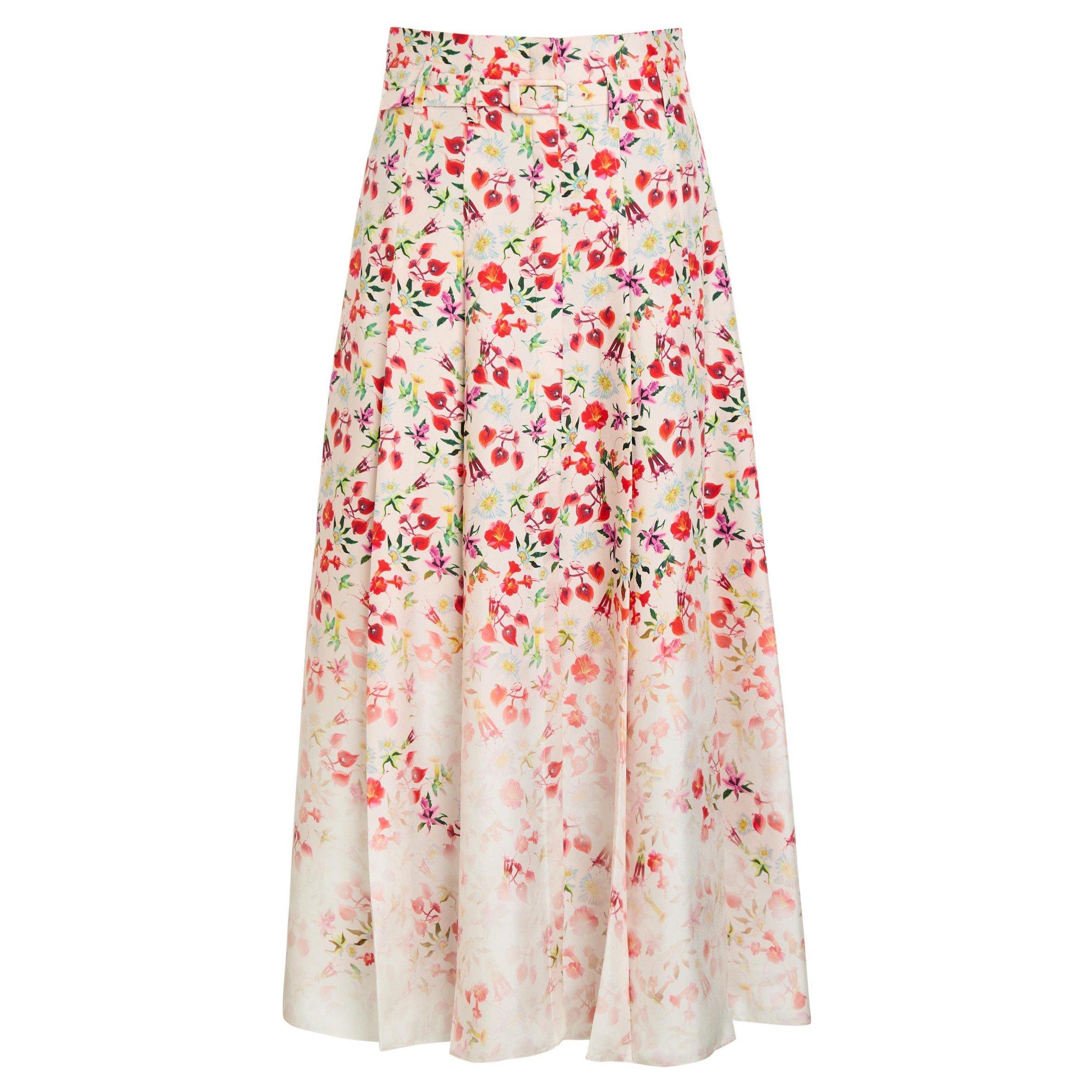 MULTICOLOURED - Gabriela Hearst - Women's Dugald Floral Silk Pleated Skirt - 1