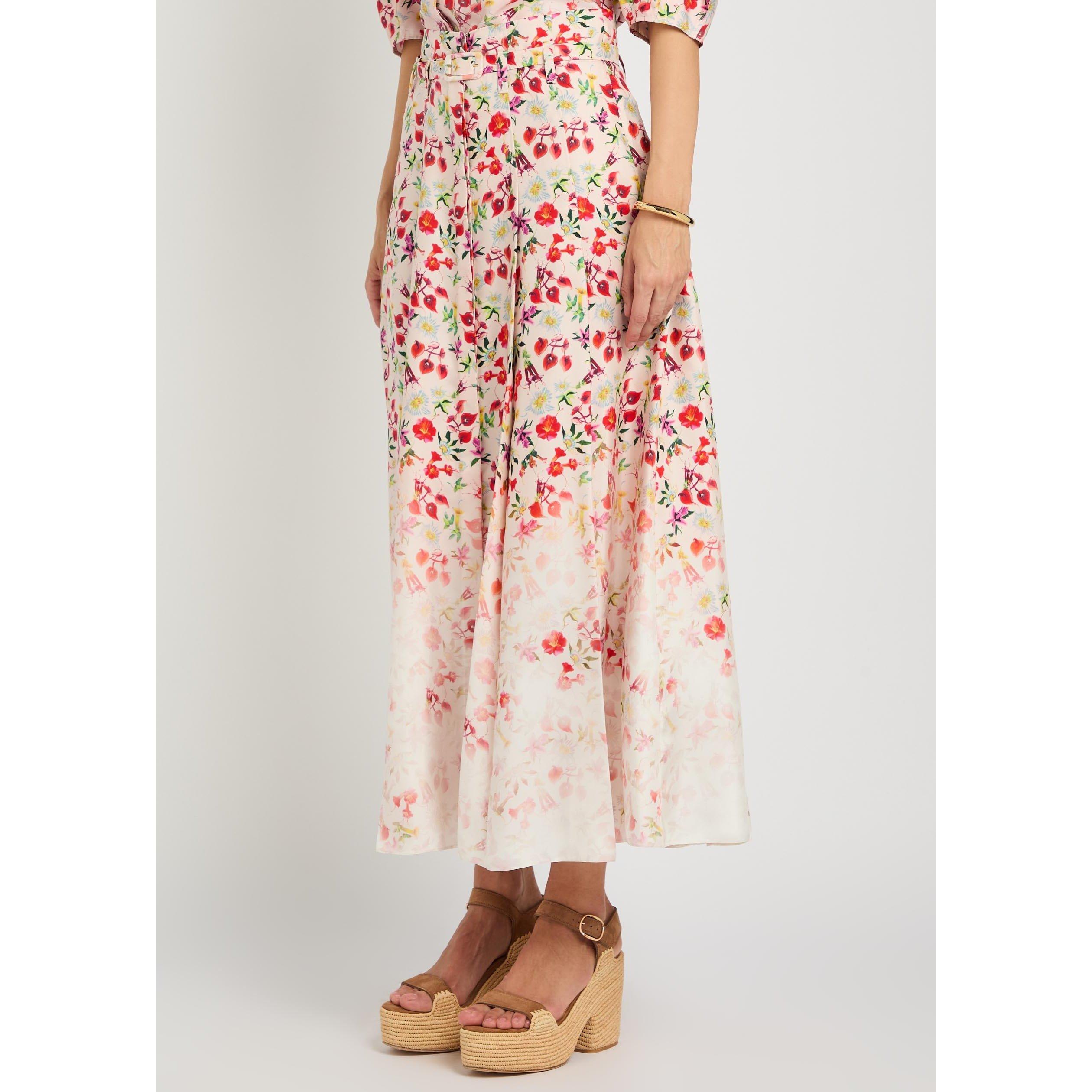MULTICOLOURED - Gabriela Hearst - Women's Dugald Floral Silk Pleated Skirt - 2