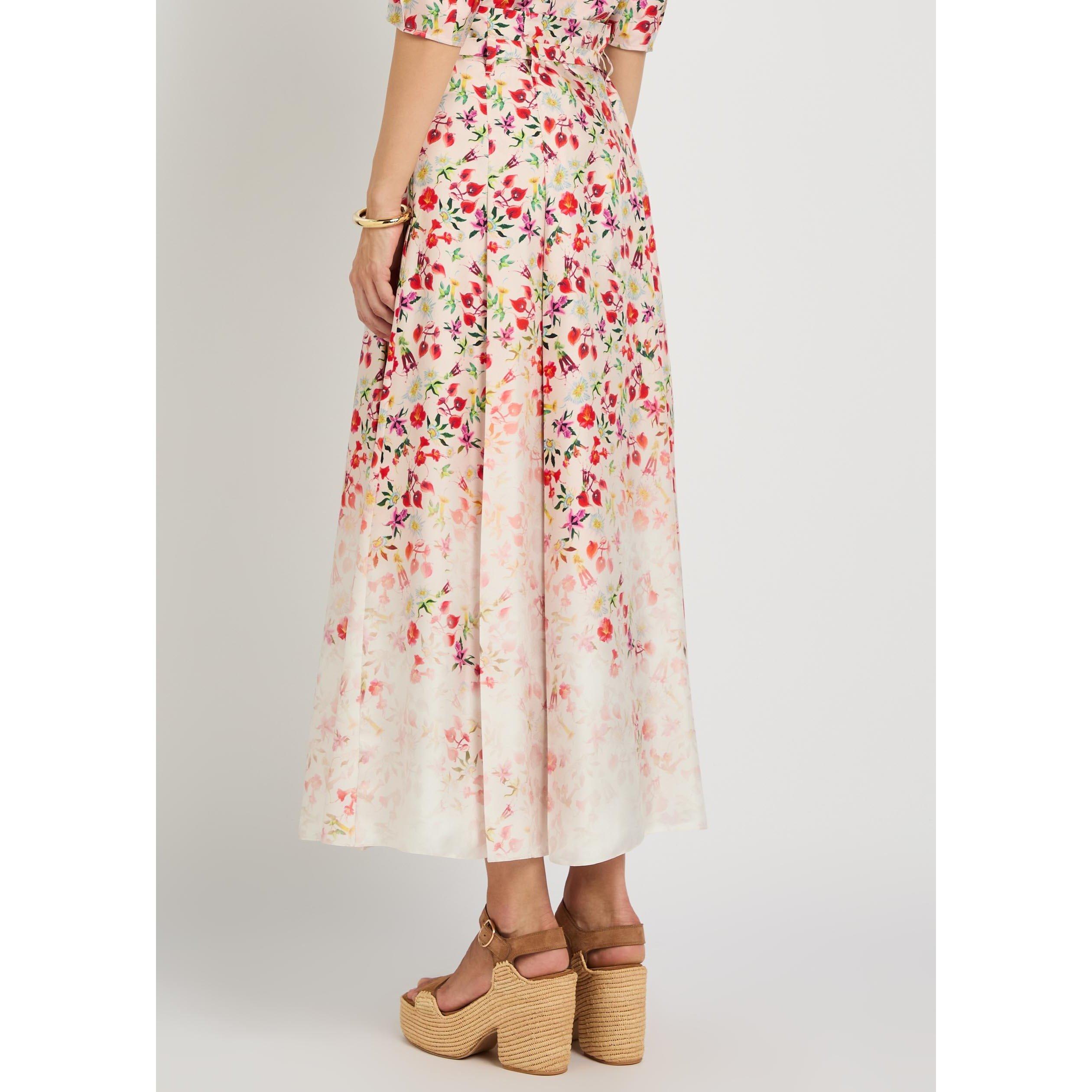 MULTICOLOURED - Gabriela Hearst - Women's Dugald Floral Silk Pleated Skirt - 3