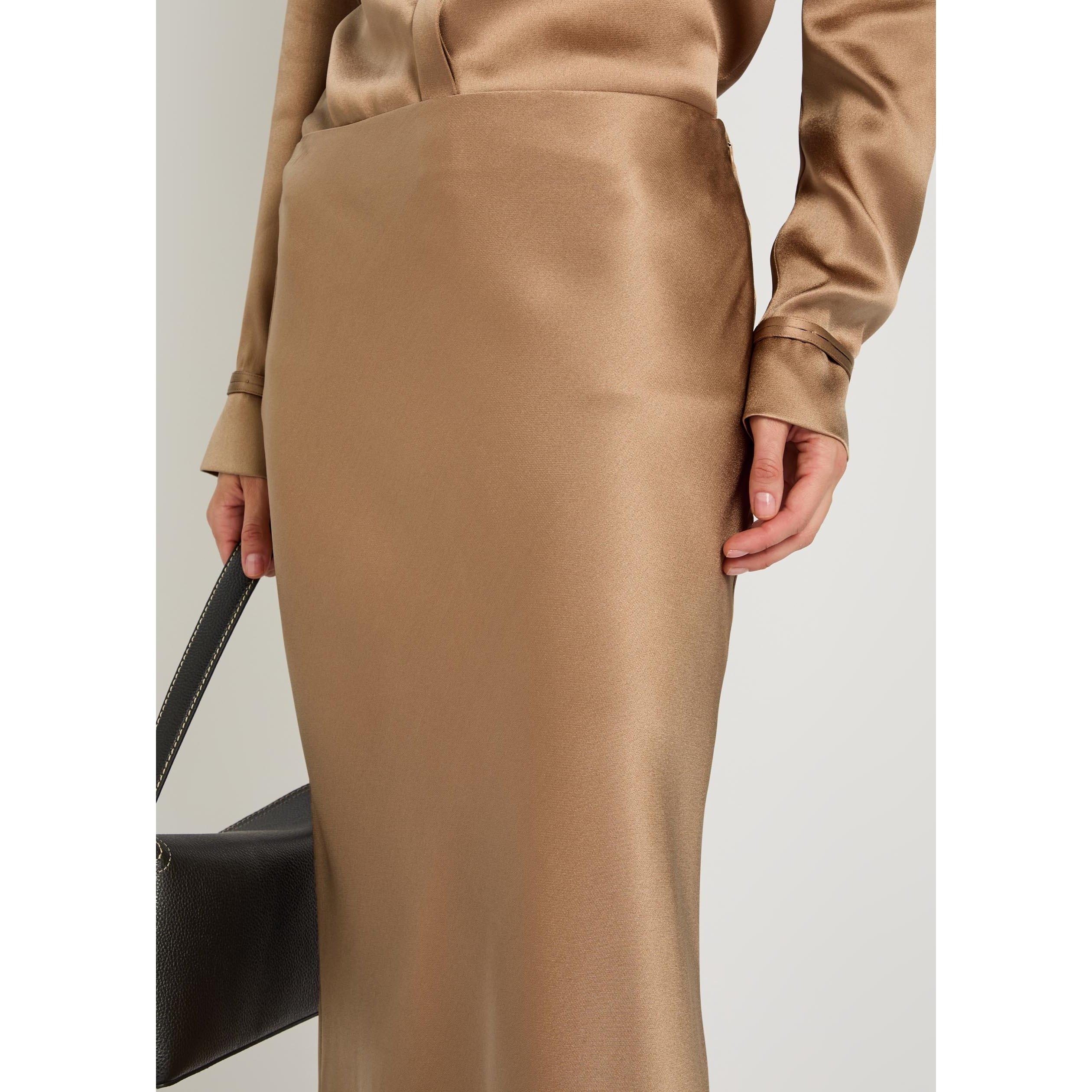 CAMEL - Gabriela Hearst - Women's Frei Silk Maxi Skirt - 4