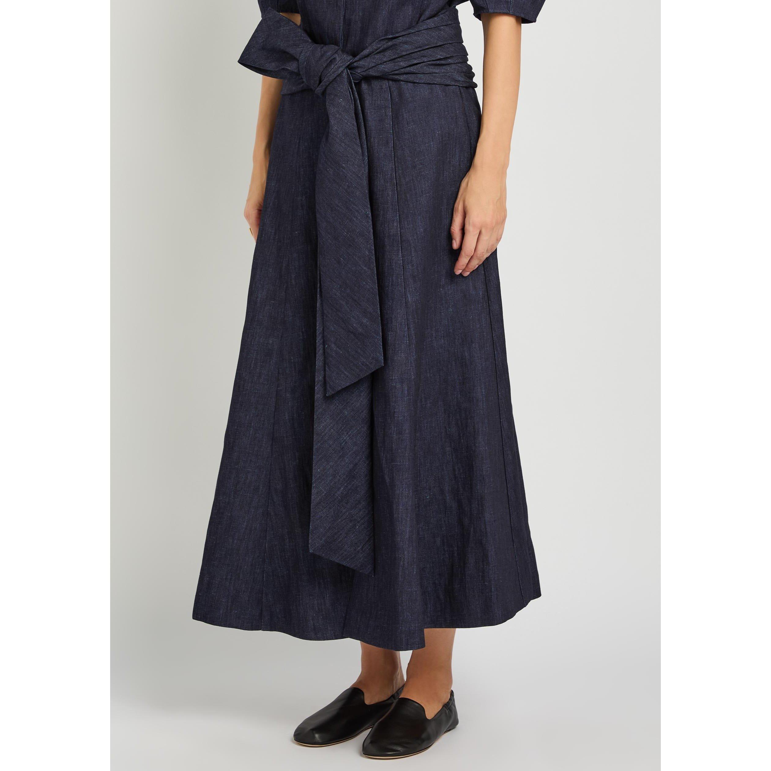 DENIM - Gabriela Hearst - Women's Zivan Cotton Flared Midi Skirt - 2