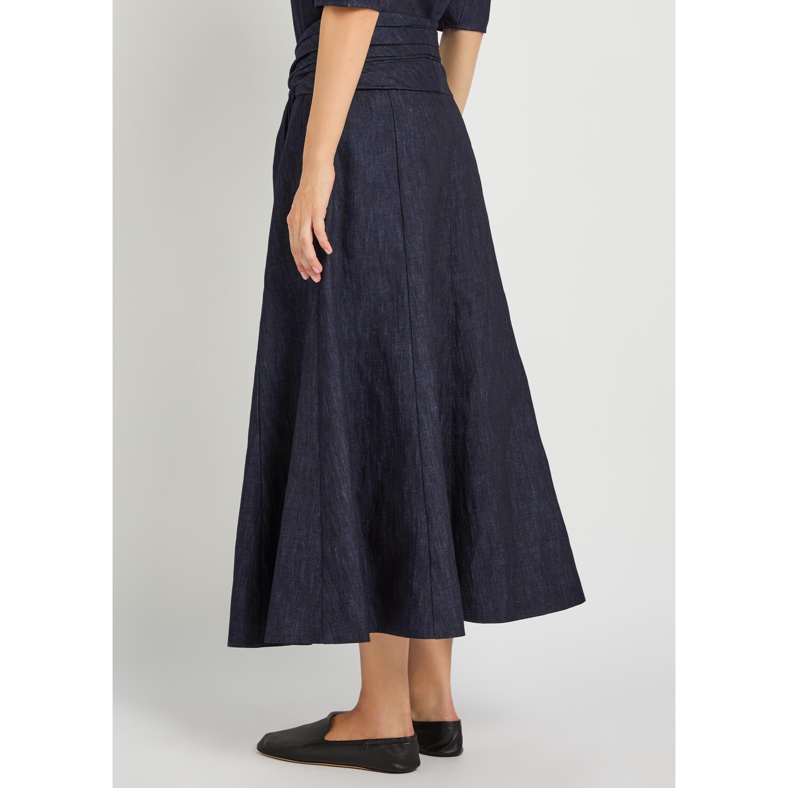 DENIM - Gabriela Hearst - Women's Zivan Cotton Flared Midi Skirt - 3