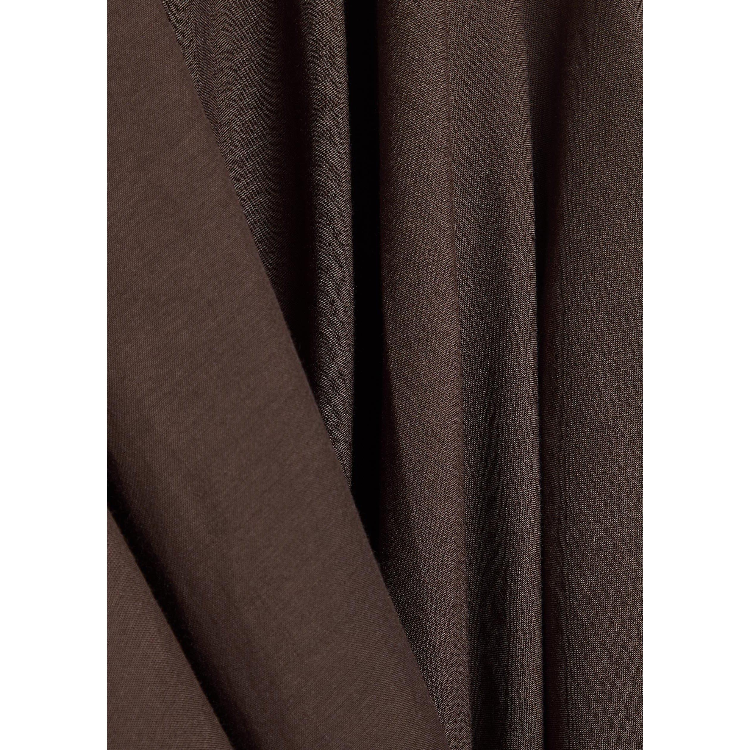 BROWN - Toteme - Women's Cocoon Cotton Midi Skirt - 4