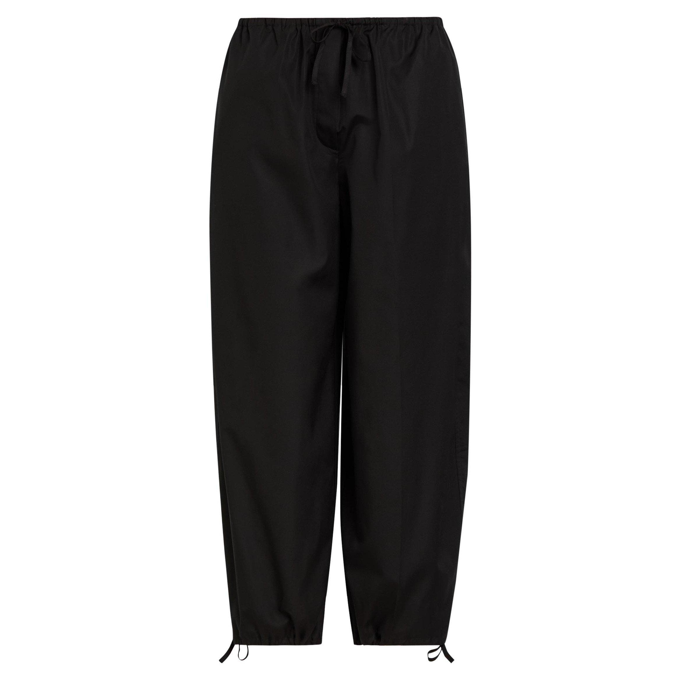 BLACK - Toteme - DRAWSTRING COTTON TROUSER