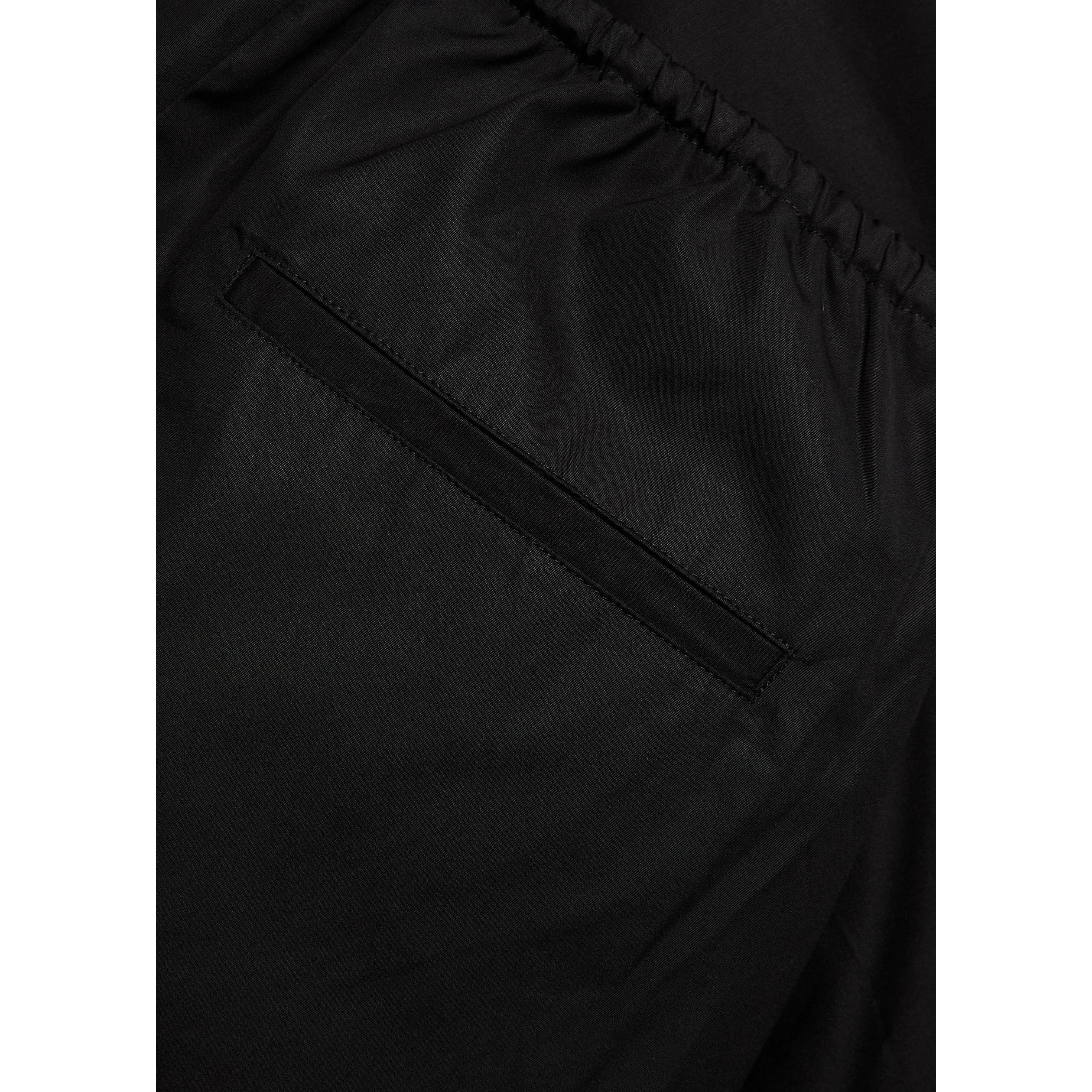 BLACK - Toteme - DRAWSTRING COTTON TROUSERS - 4