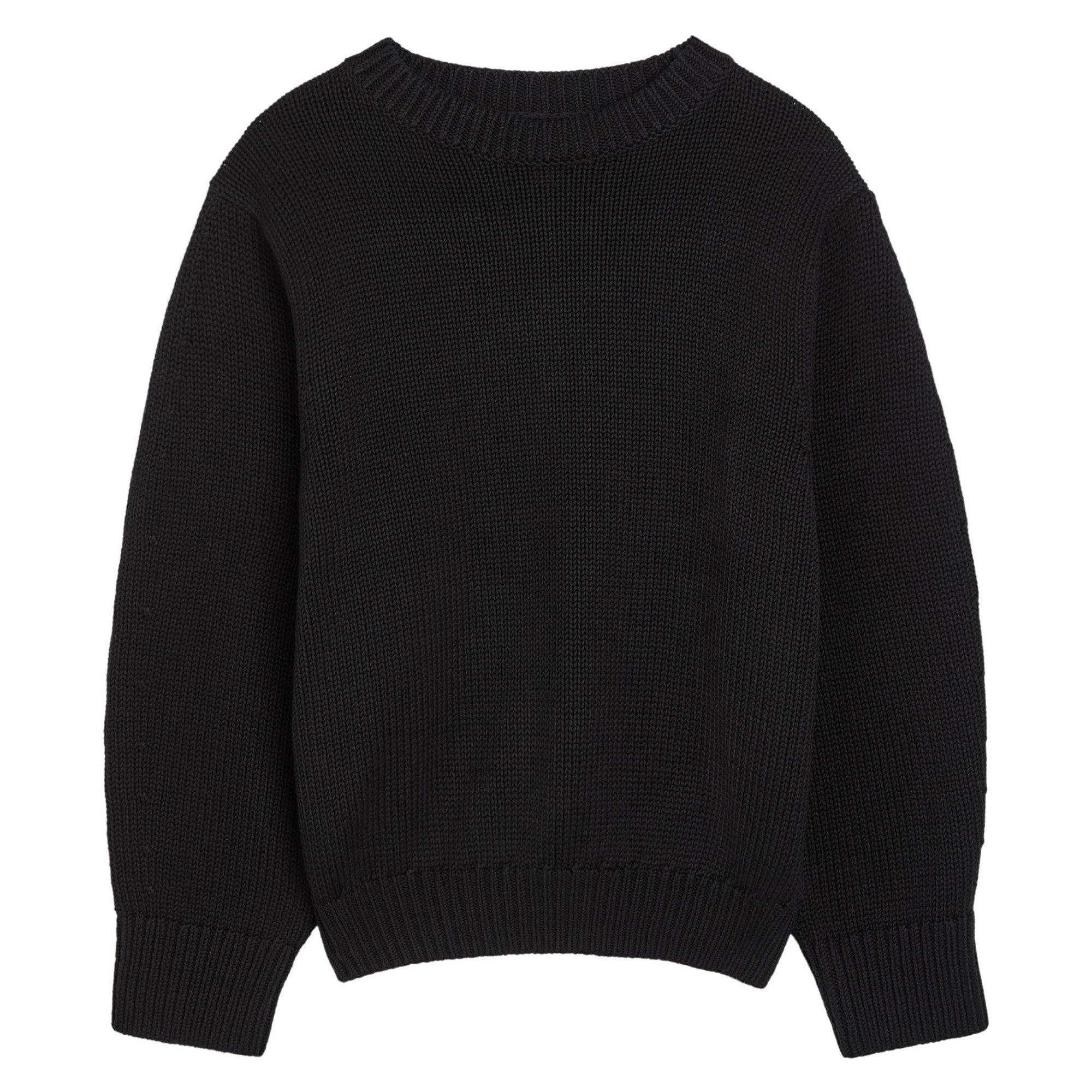 BLACK - Toteme - OVERSIZED CREW KNIT
