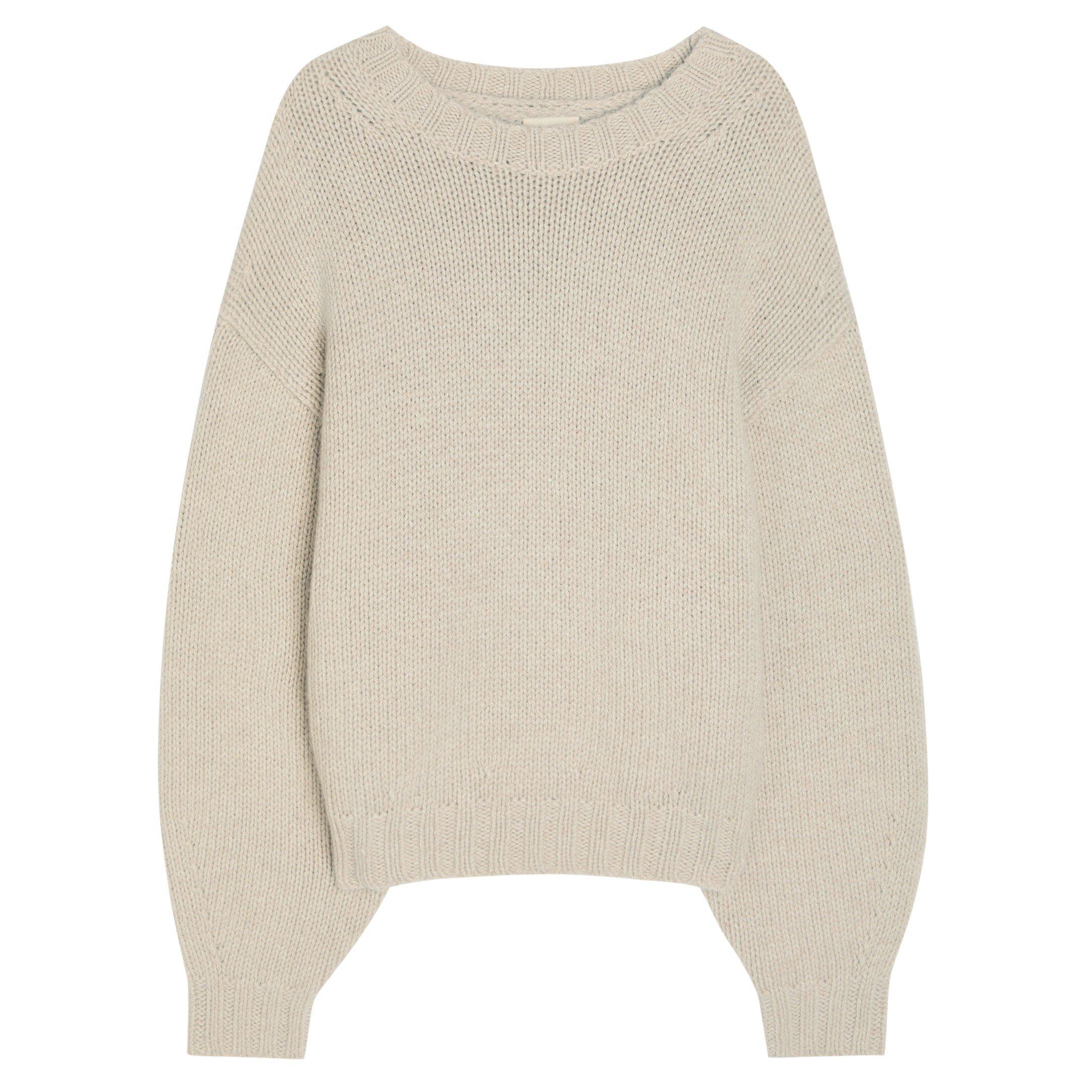 LIGHT GREY - Khaite - Women's Gemma Cashmere Oversized-Fit Crew-Neck Jumper - 1