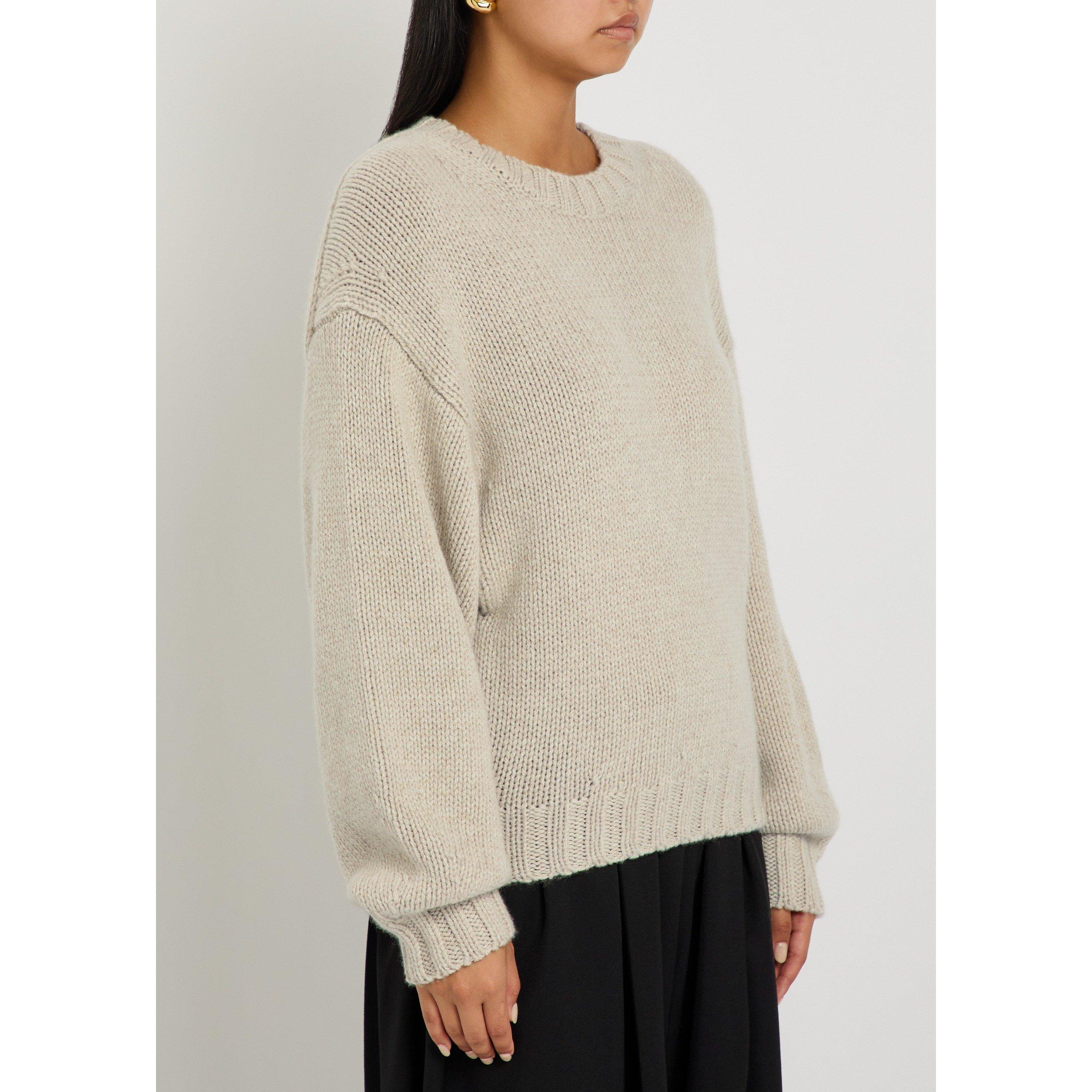 LIGHT GREY - Khaite - Women's Gemma Cashmere Oversized-Fit Crew-Neck Jumper - 2