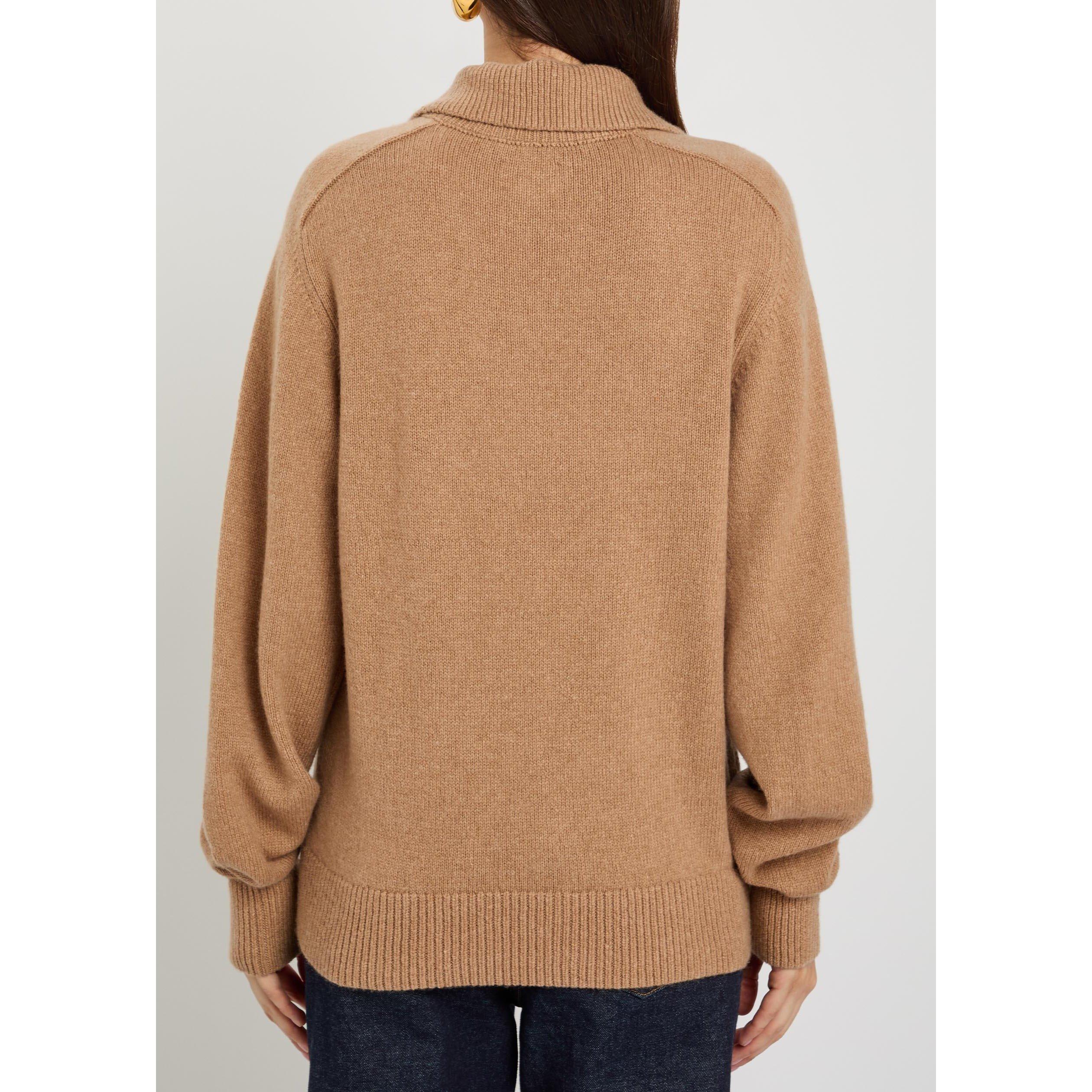 CAMEL - Khaite - Women's Jackson Wool Oversized-Fit Sweater - 3