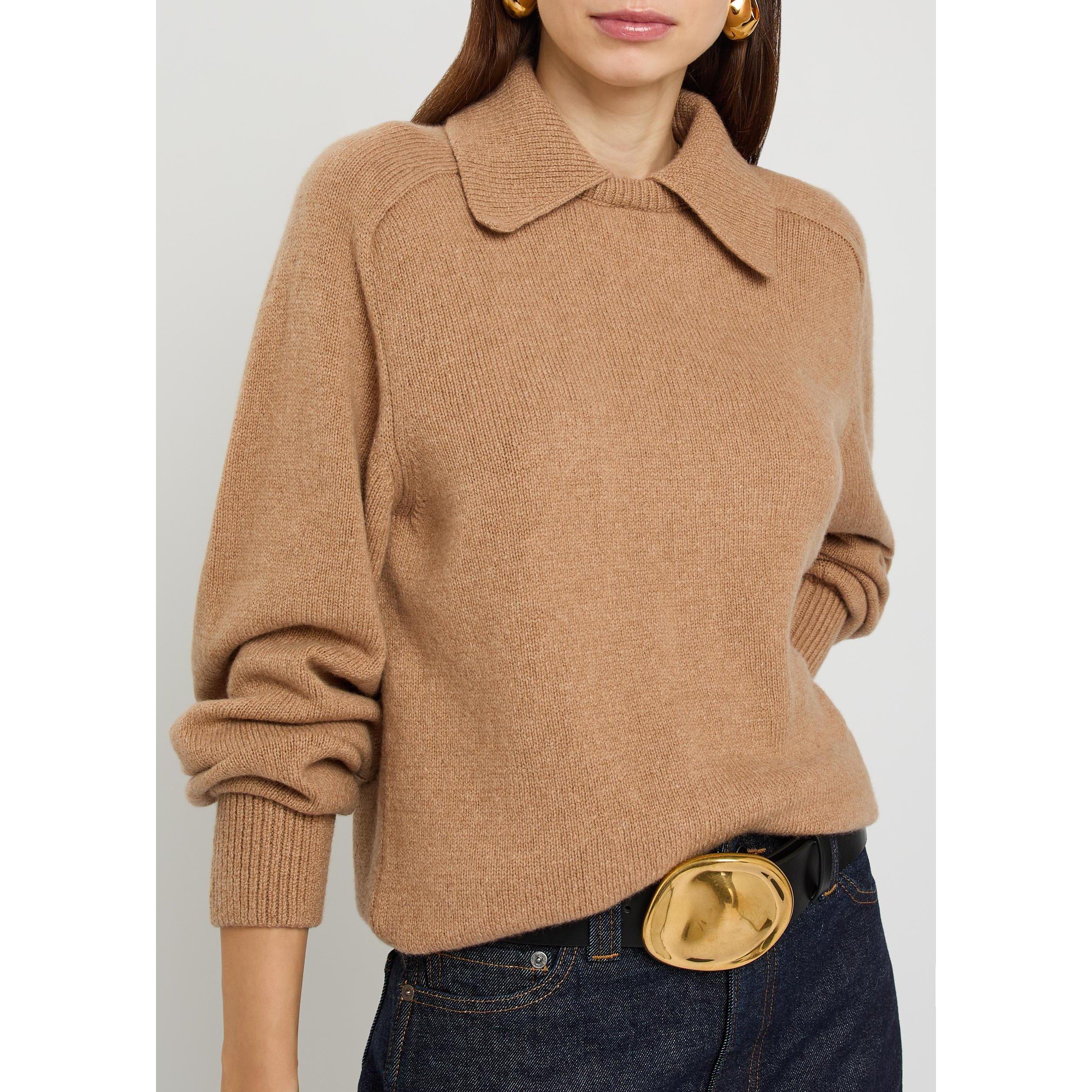 CAMEL - Khaite - Women's Jackson Wool Oversized-Fit Sweater - 4