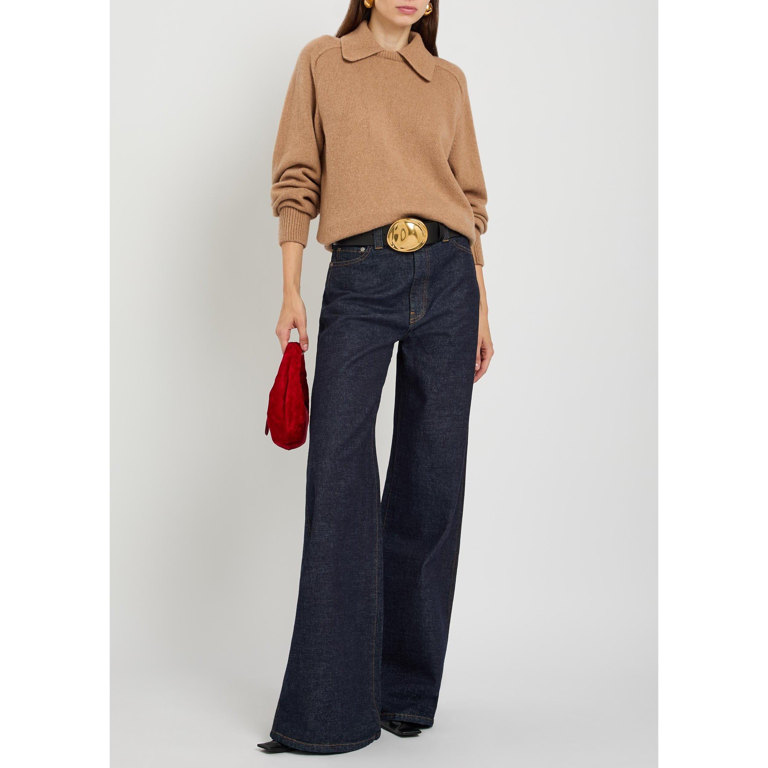 CAMEL - Khaite - Women's Jackson Wool Oversized-Fit Sweater - 5