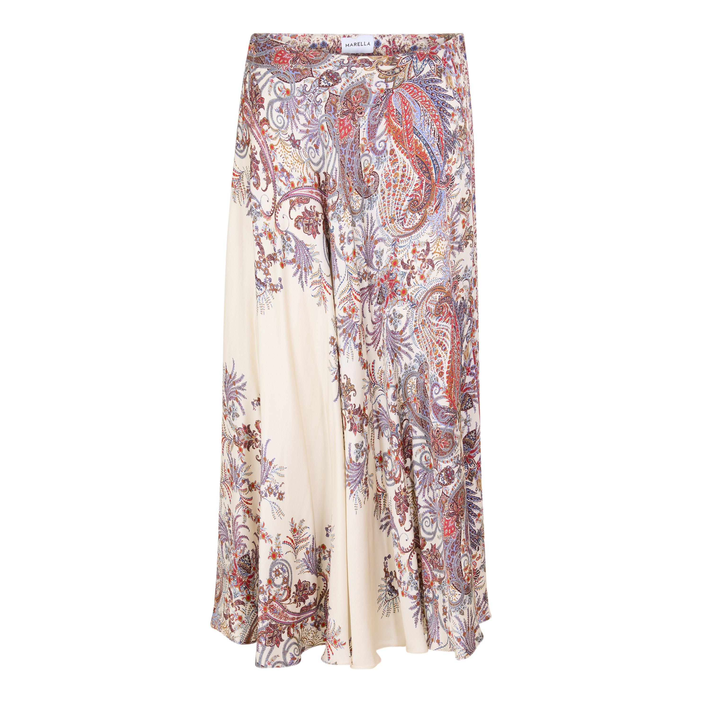 CREAM - Marella - Women's Paisley Viscose Midi Skirt - 1