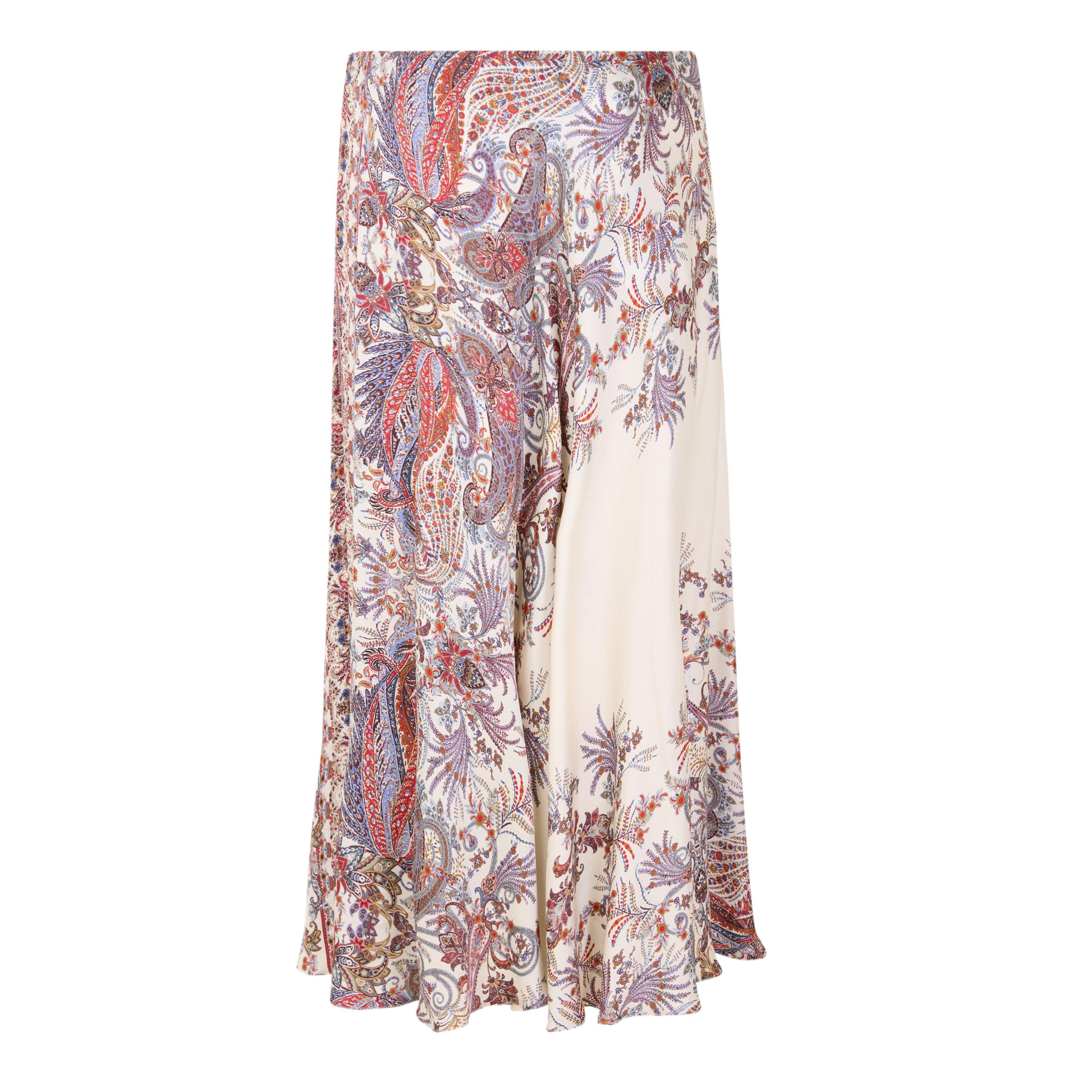 CREAM - Marella - Women's Paisley Viscose Midi Skirt - 2