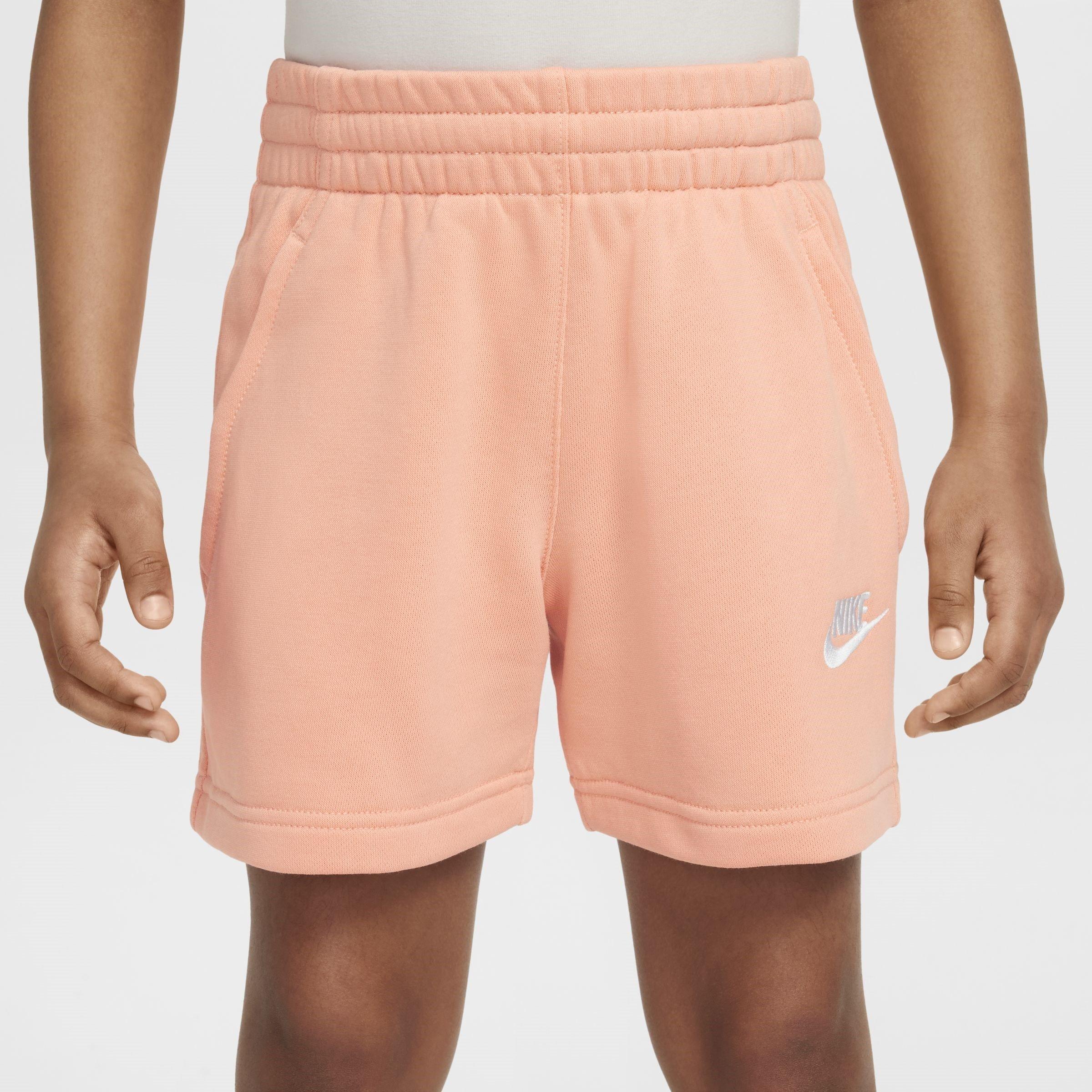 APRICOT AGATE/A - Nike - Sportswear Club Fleece Big Kids' (Girls') 5 French Terry Shorts - 1