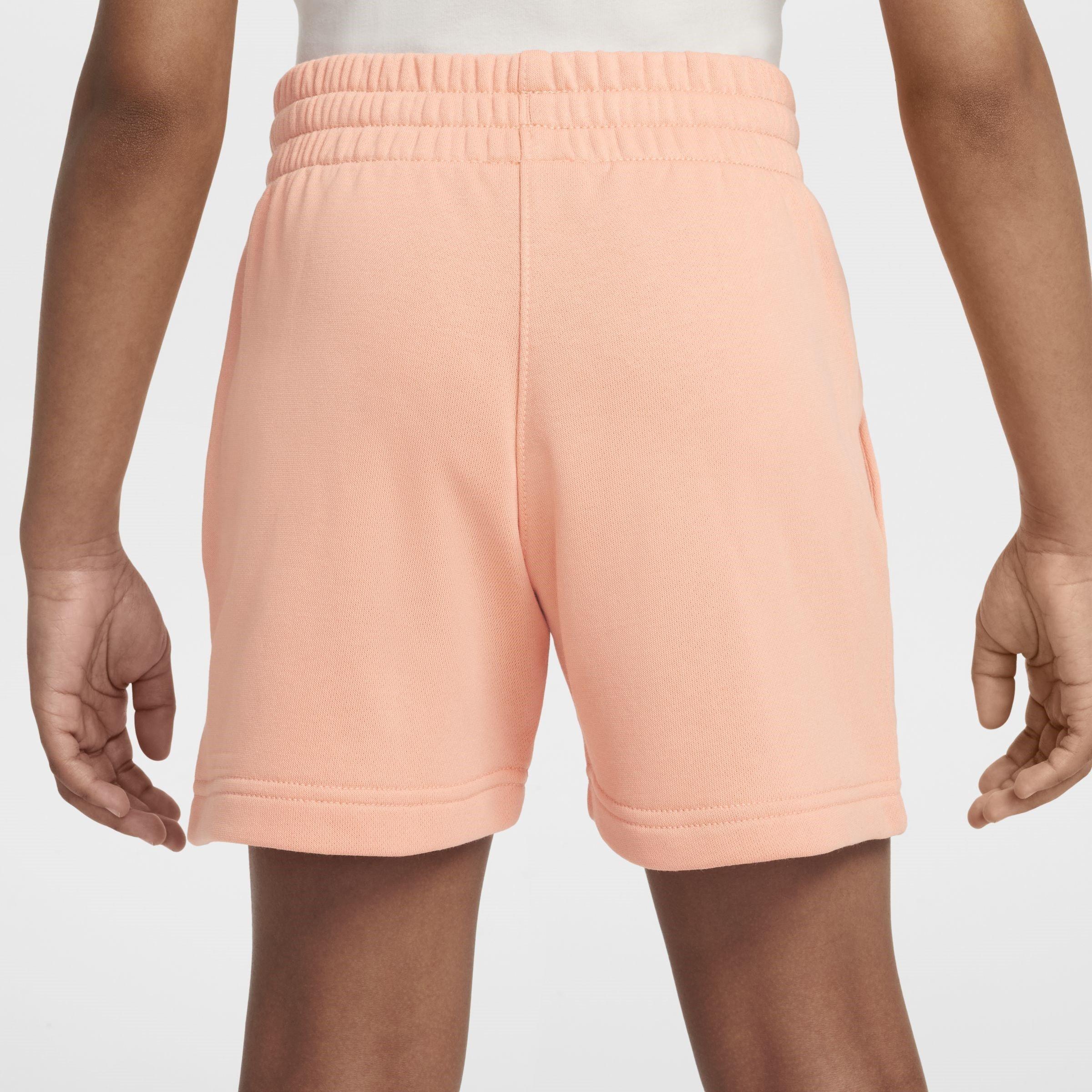 APRICOT AGATE/A - Nike - Sportswear Club Fleece Big Kids' (Girls') 5 French Terry Shorts - 2