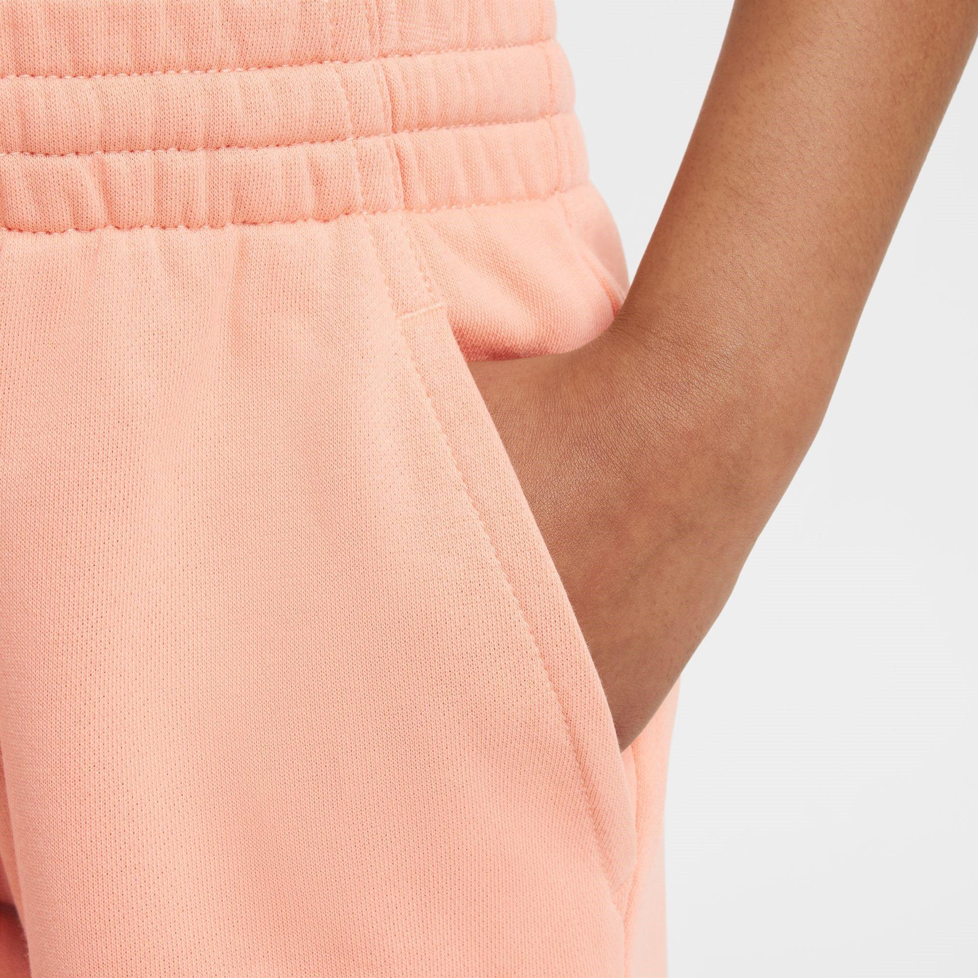 APRICOT AGATE/A - Nike - Sportswear Club Fleece Big Kids' (Girls') 5 French Terry Shorts - 5