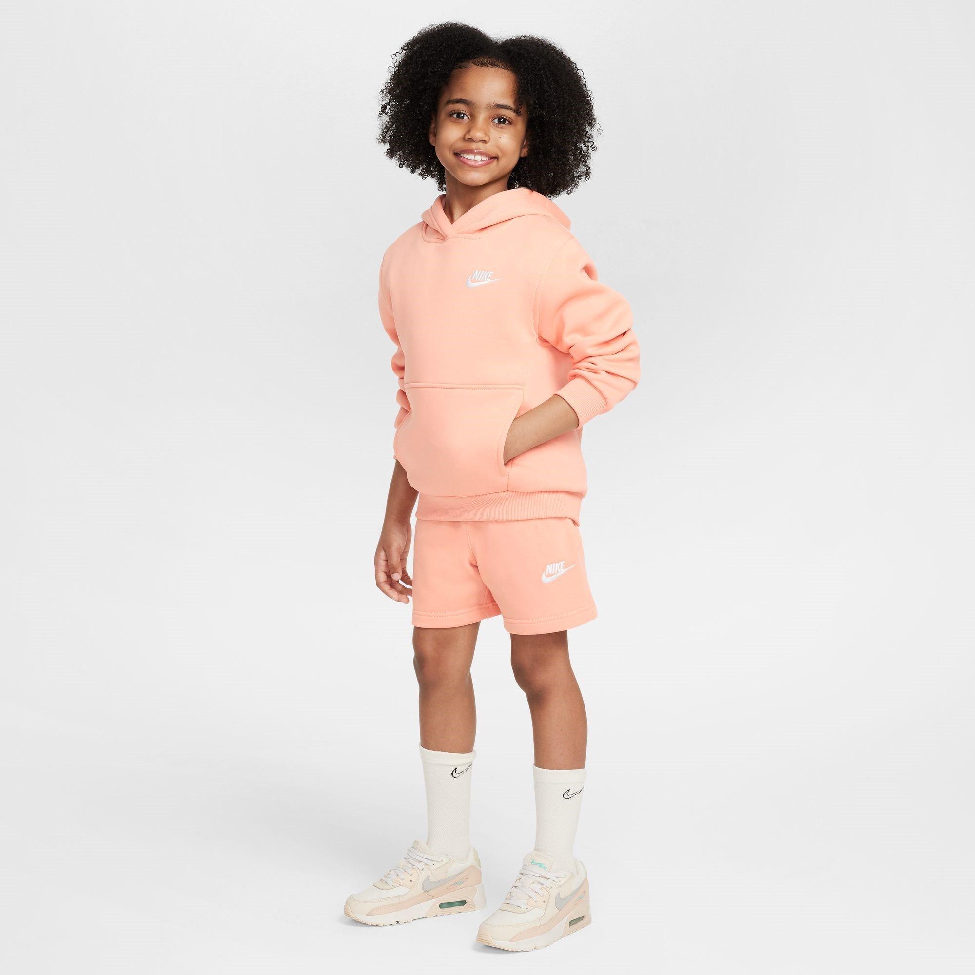 APRICOT AGATE/A - Nike - Sportswear Club Fleece Big Kids' (Girls') 5 French Terry Shorts - 7