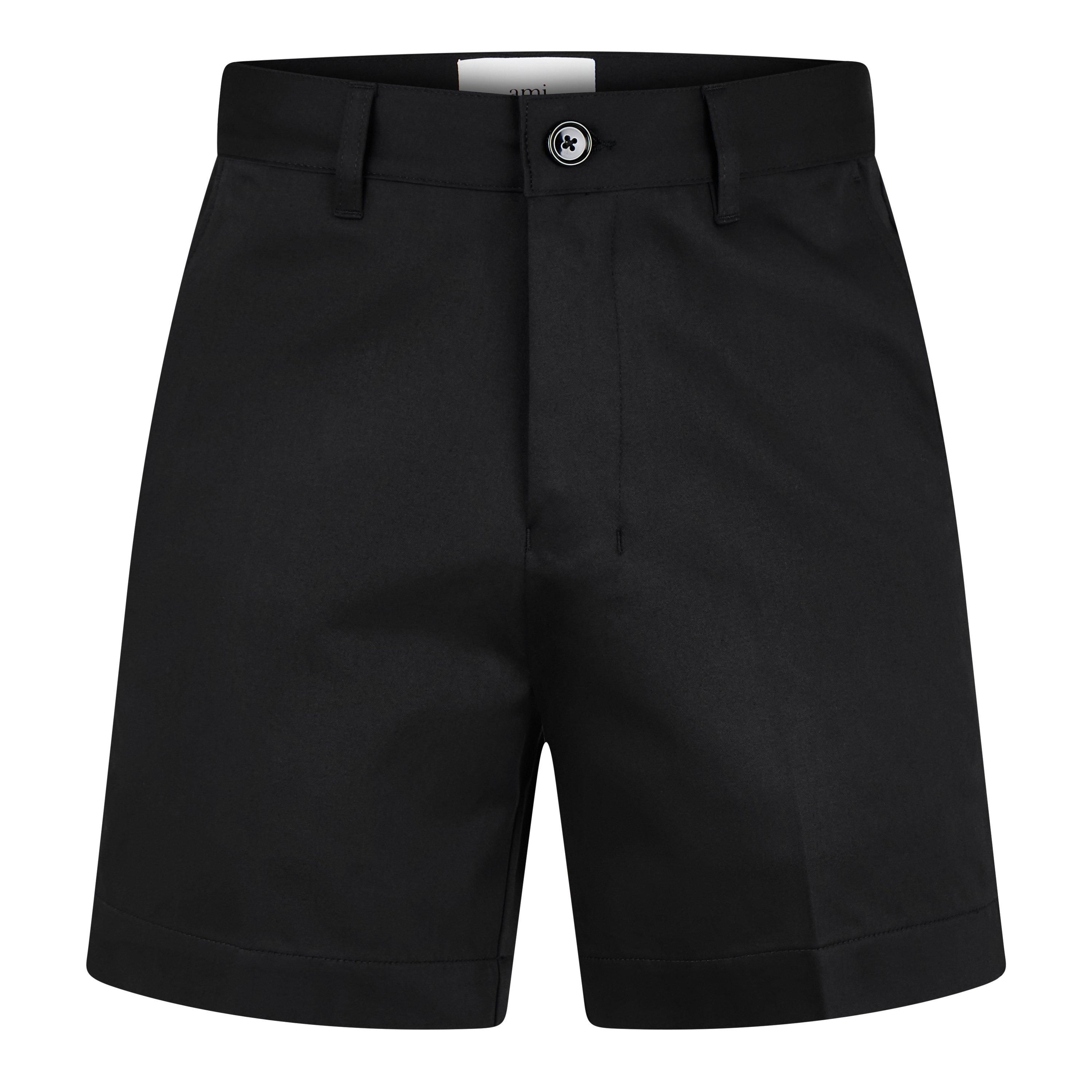 Black 001 - Ami Paris - Men's De Coeur Chino Shorts - 5