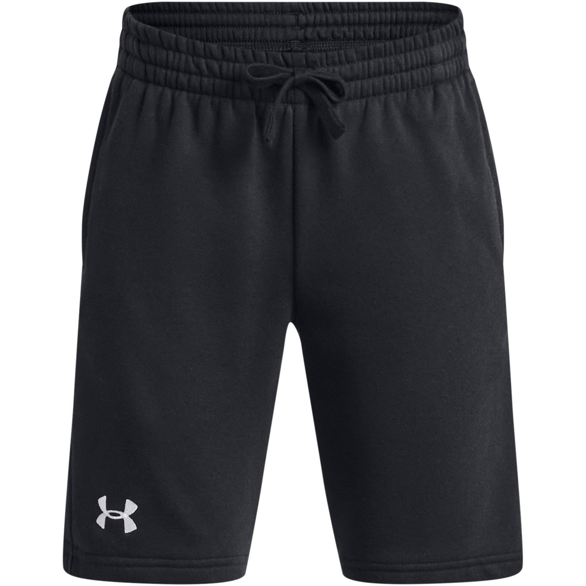 Black/White - Under Armour - Rival Fleece Jogger Shorts - 1