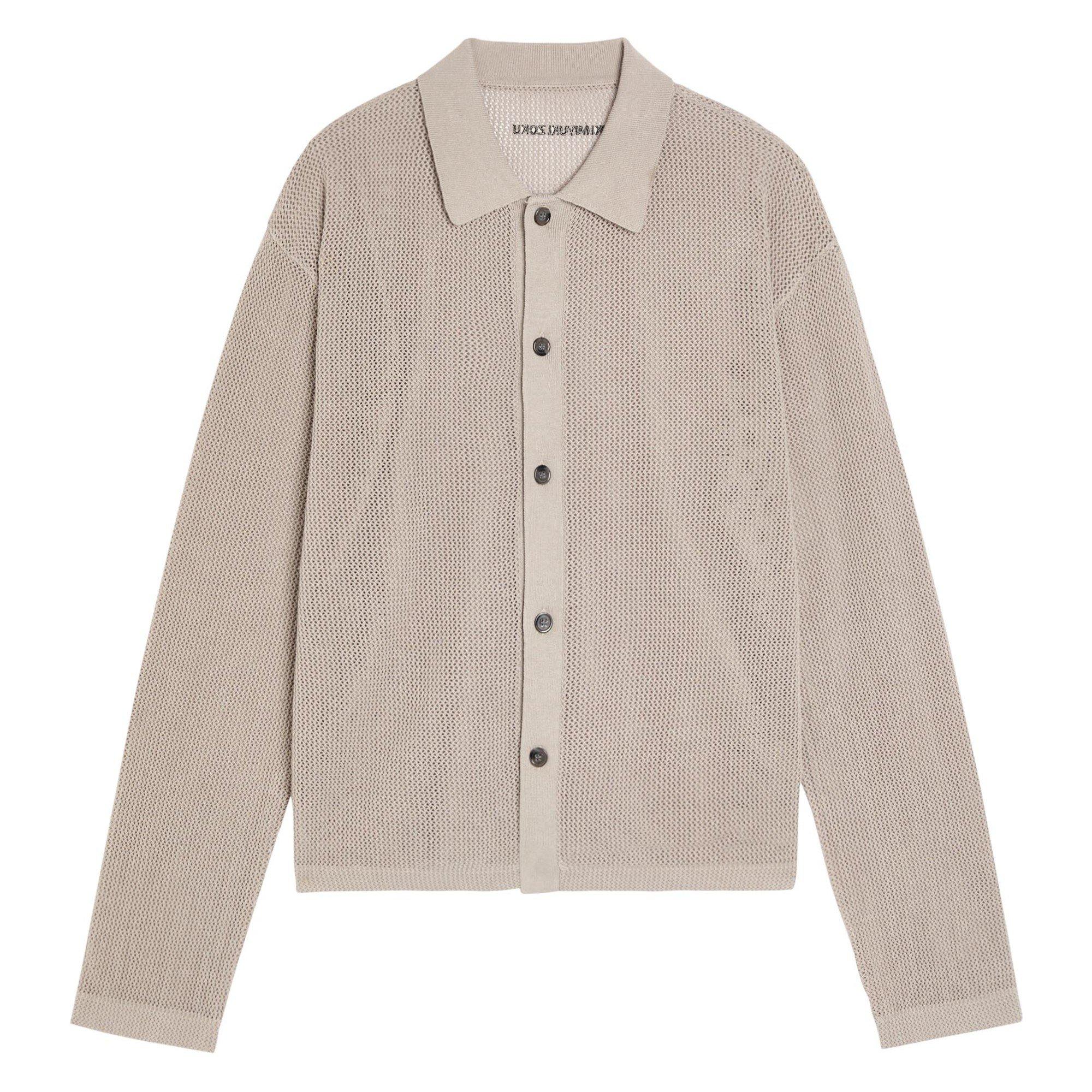 TAUPE - MKI MIYUKI ZOKU - MKI LINEN LOOSE KNIT CARDIGAN