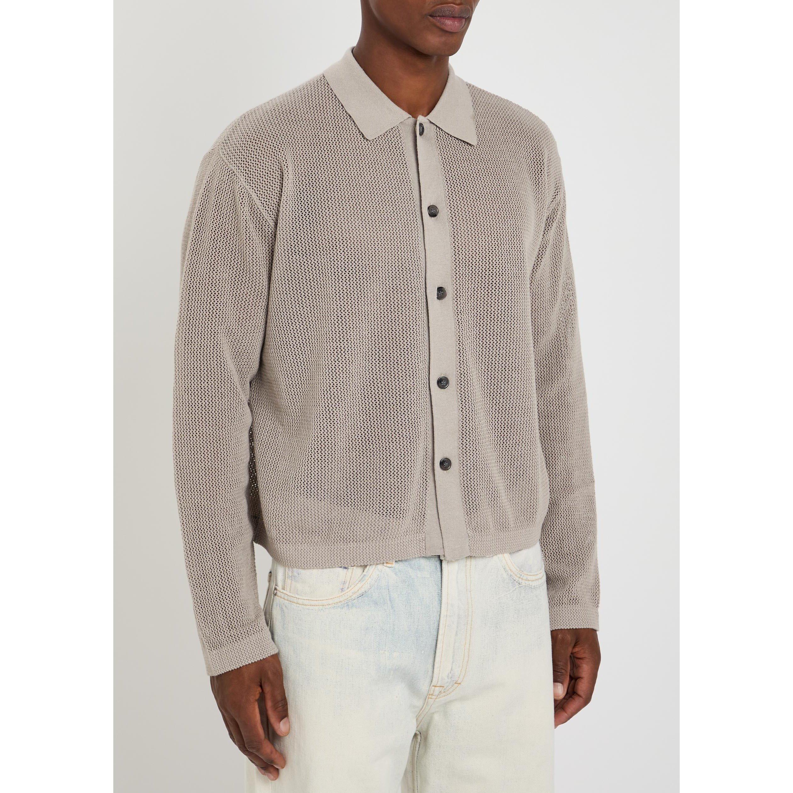 TAUPE - MKI MIYUKI ZOKU - MKI LINEN LOOSE KNIT CARDIGAN - 2
