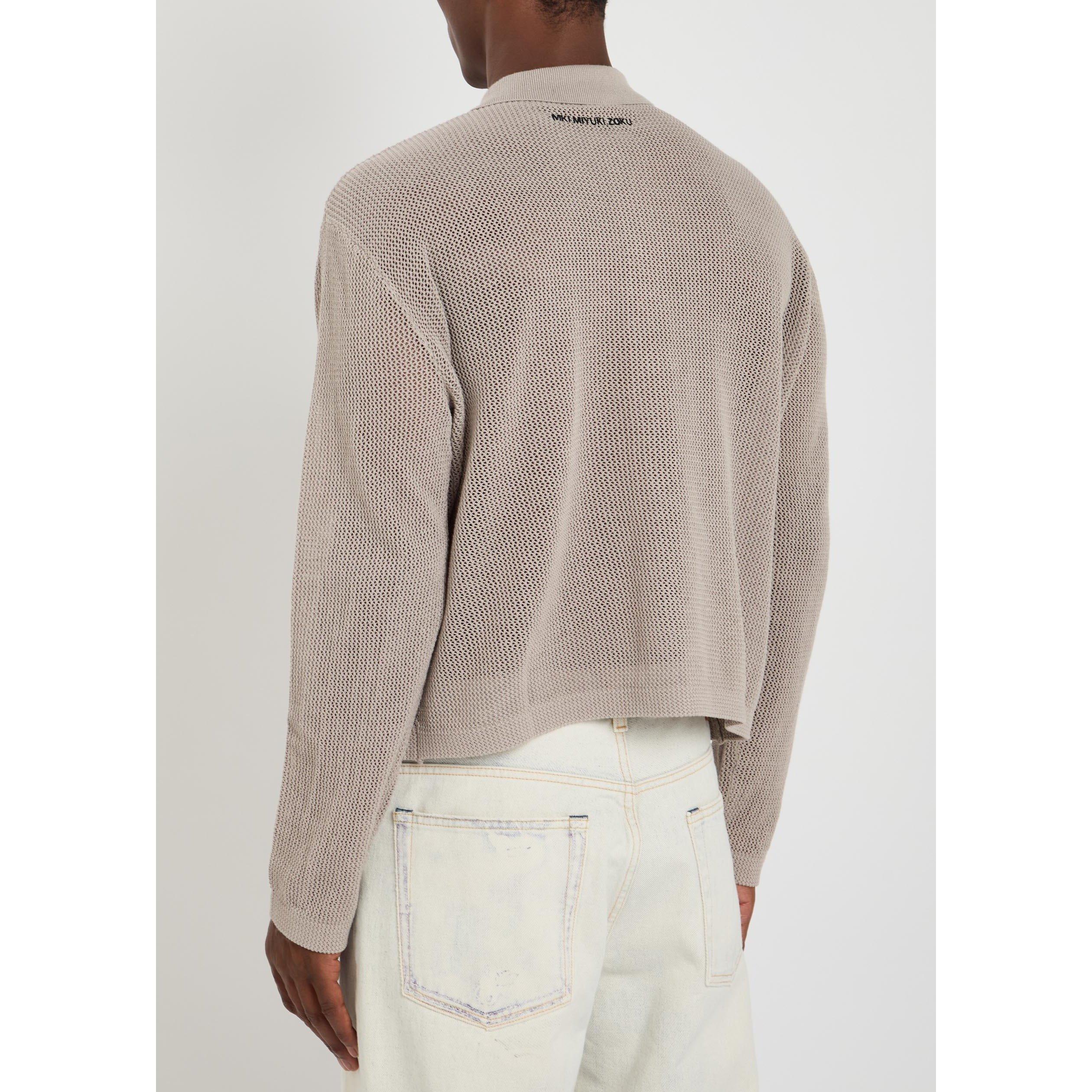 TAUPE - MKI MIYUKI ZOKU - MKI LINEN LOOSE KNIT CARDIGAN - 3